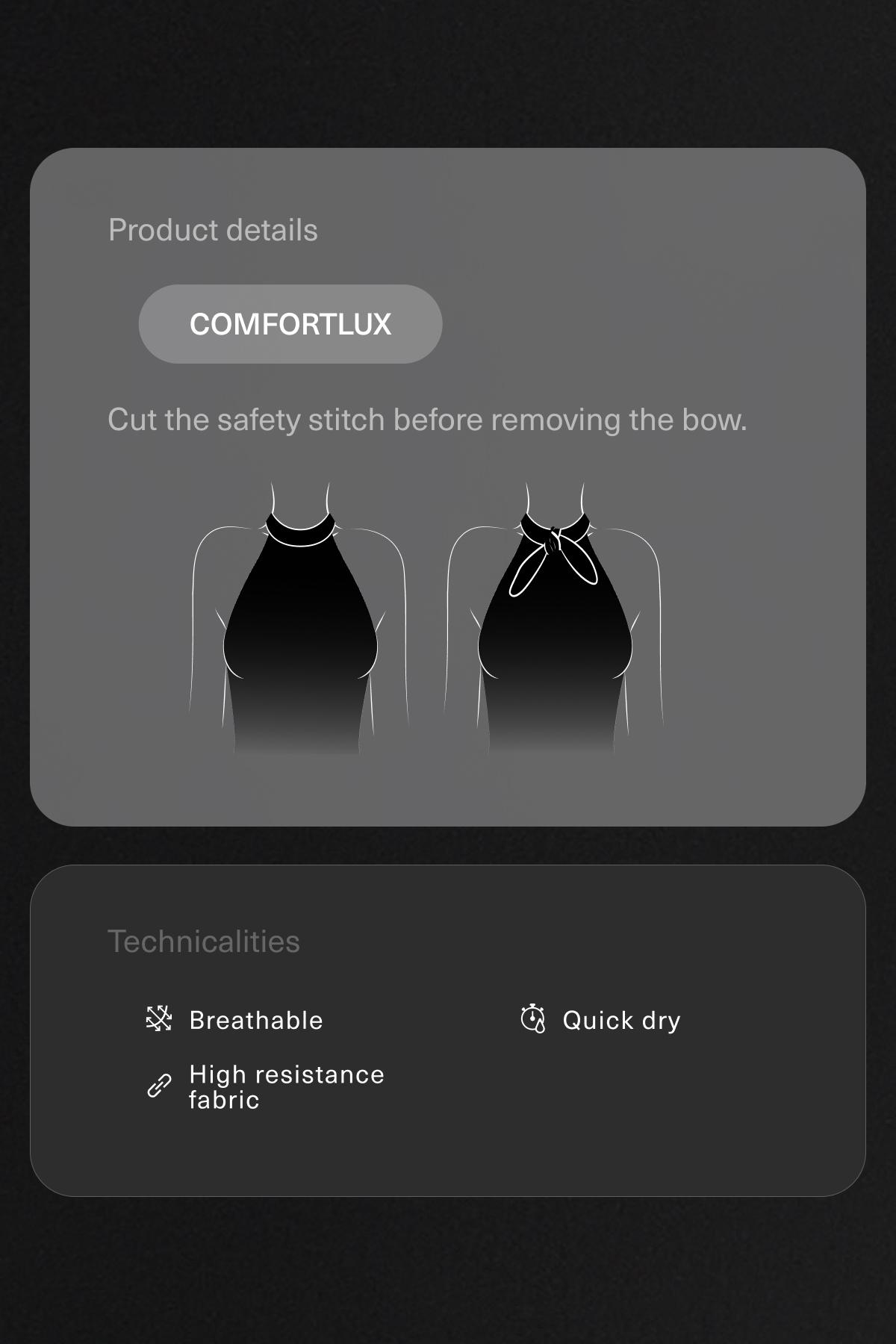 Comfortlux long jumpsuit with tie — BLACK