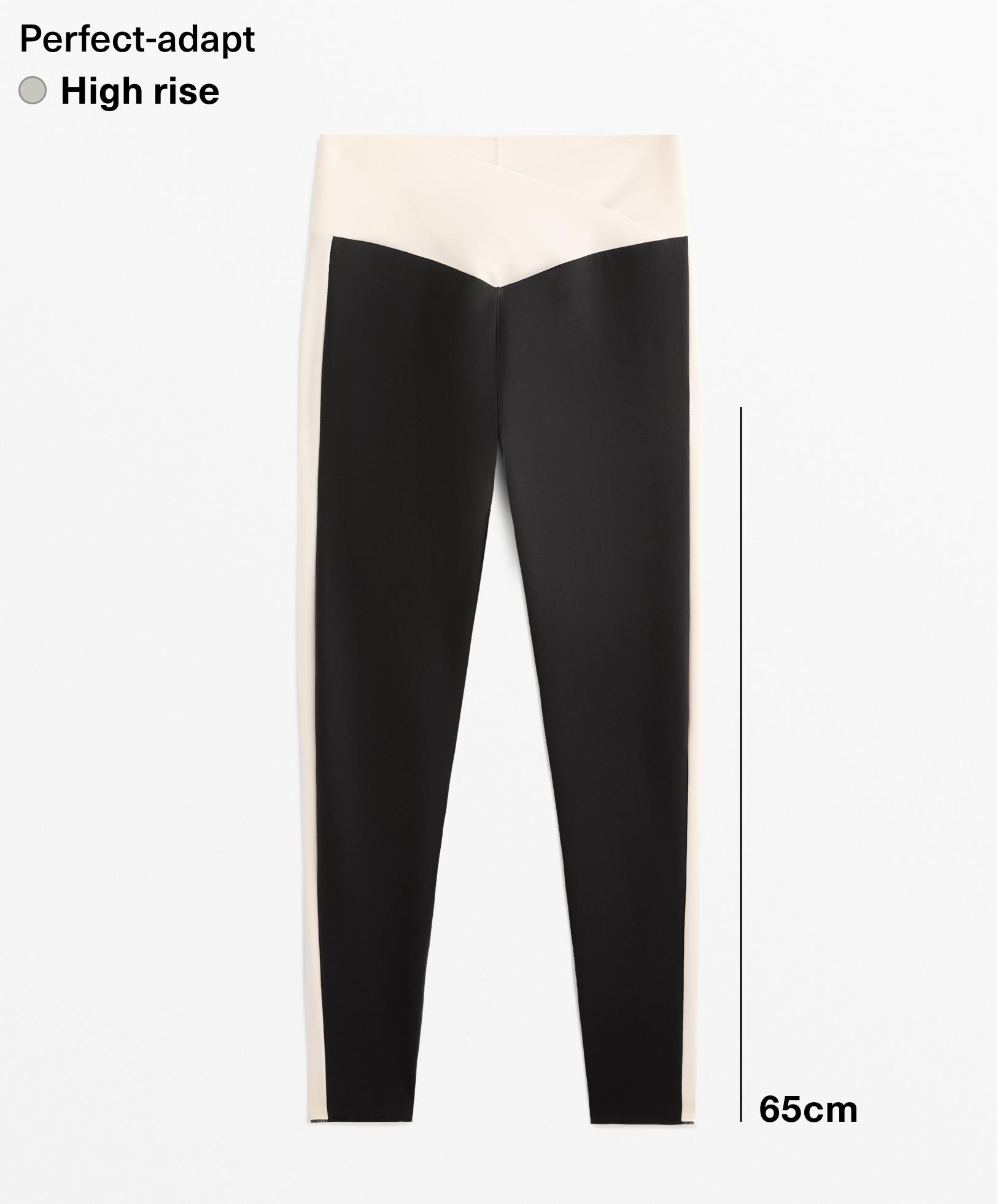 Perfect-adapt high-rise 65cm ankle-length leggings with V-cut waist