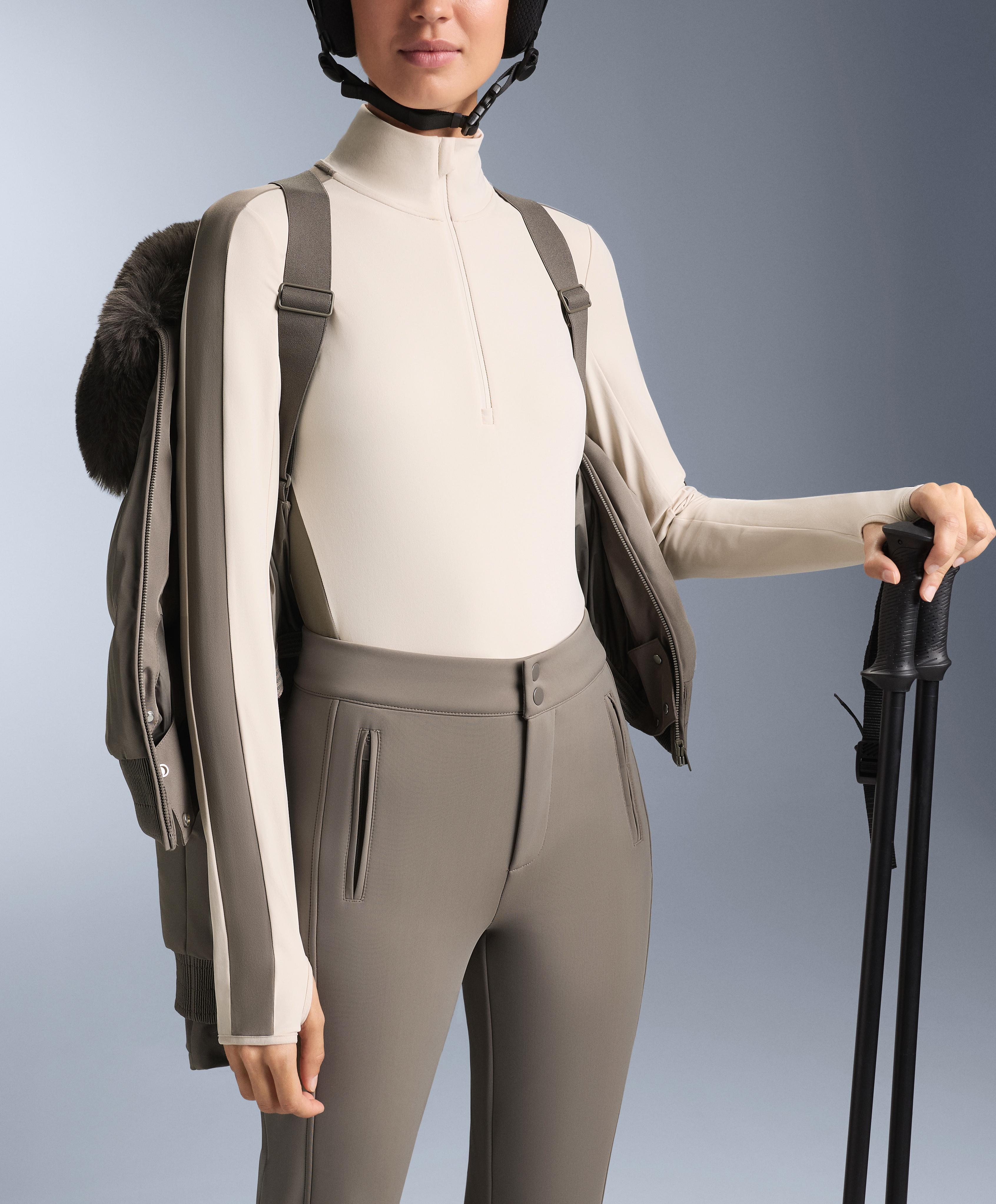 MINARDI PIUME SKI water-resistant 80% down and 20% feather jacket — DARK TAUPE