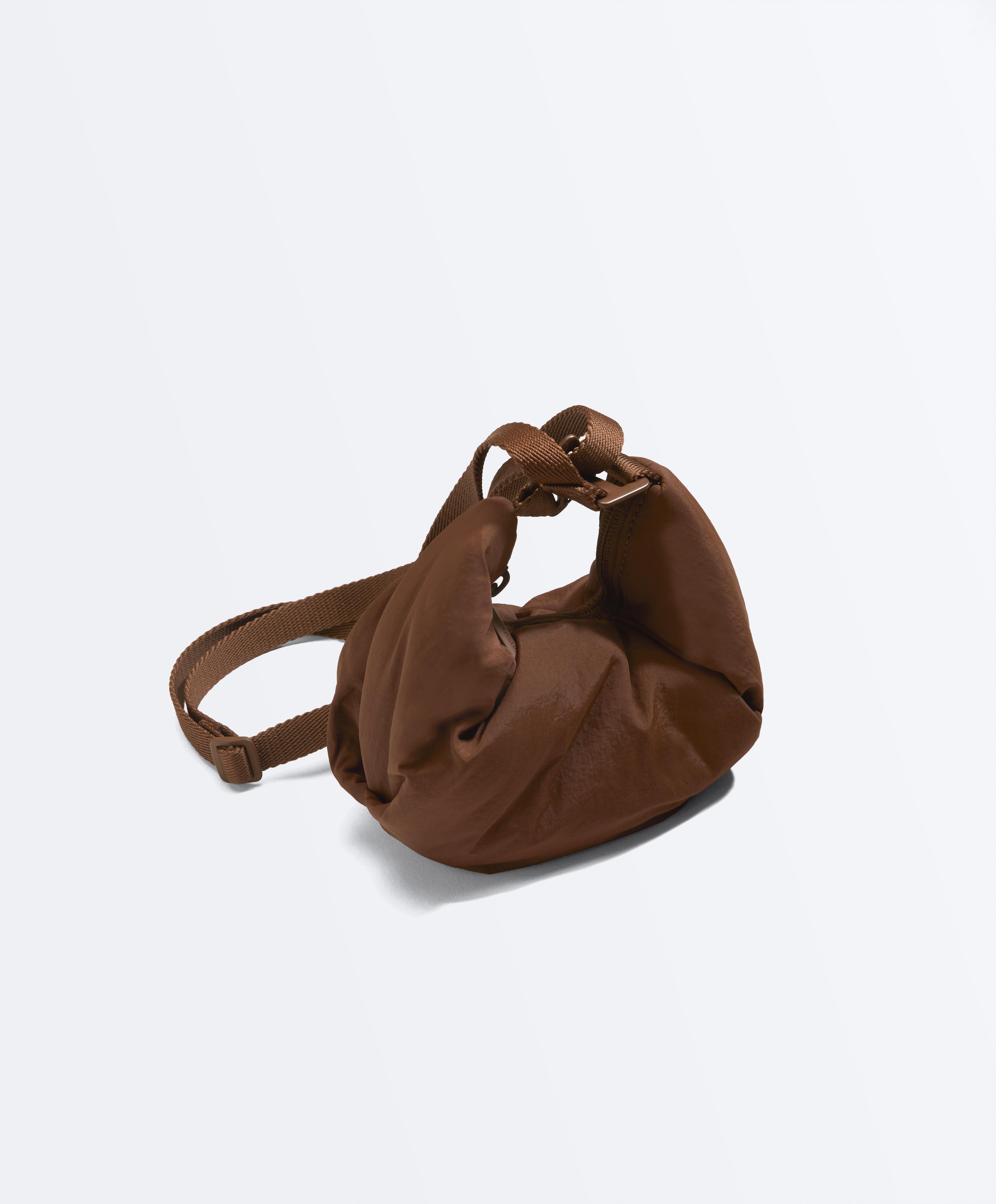 Mini quilted crossbody bag — COFFEE