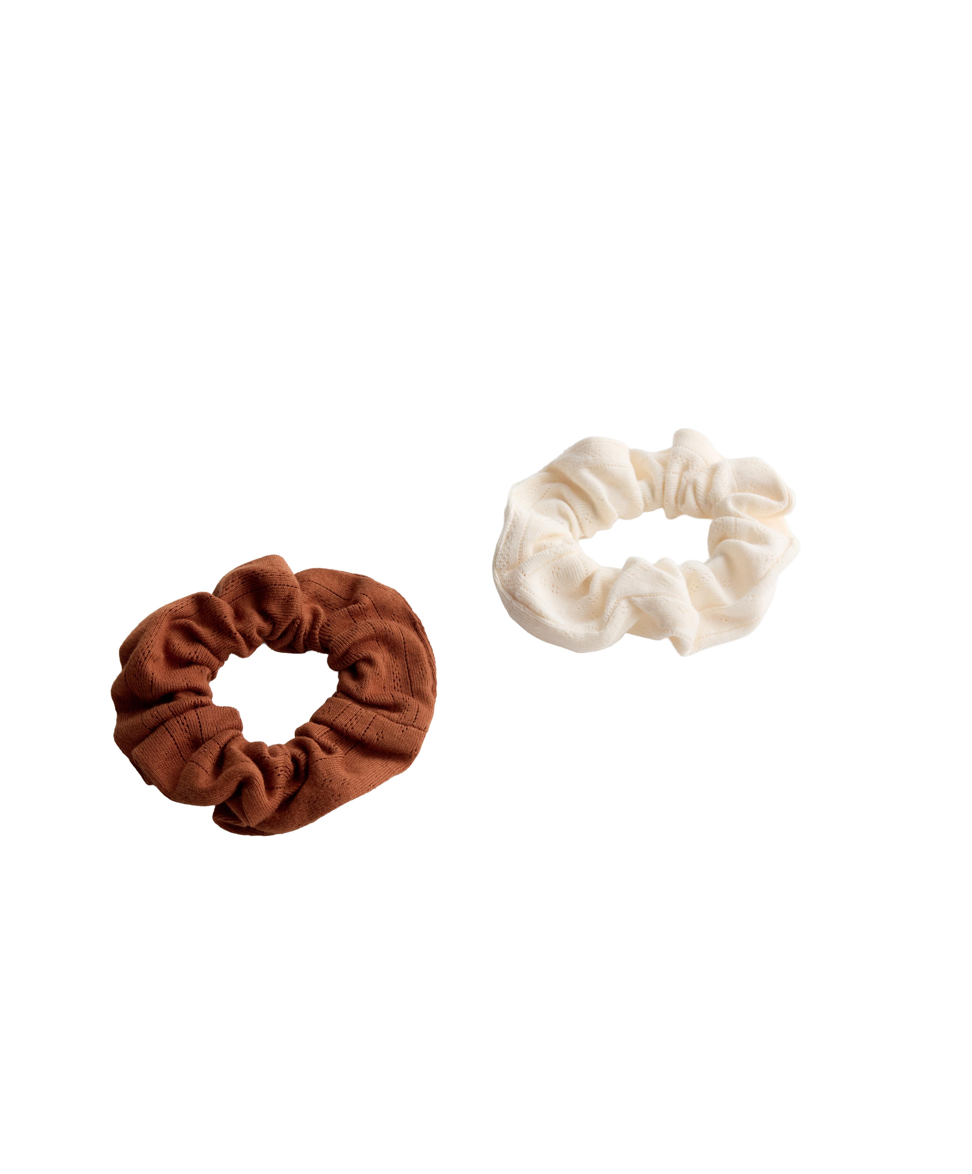 2 pack 100% cotton scrunchies — BURNT ORANGE