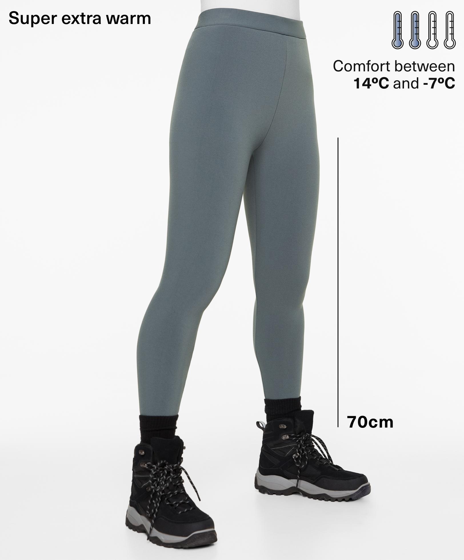 Super-extra-warm seamless 70cm high-rise ankle-length leggings