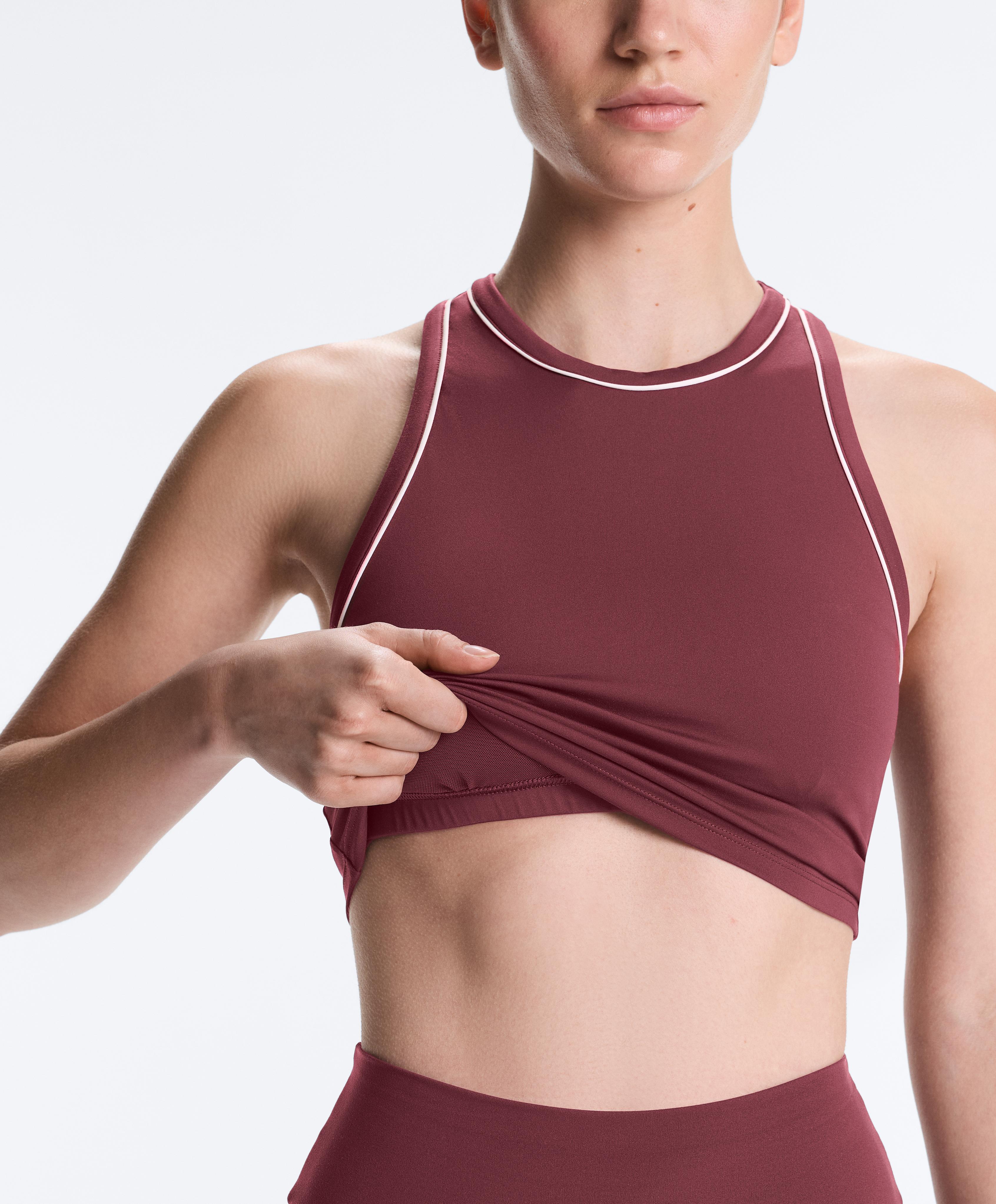Comfortlux halterneck tank top — CHERRY