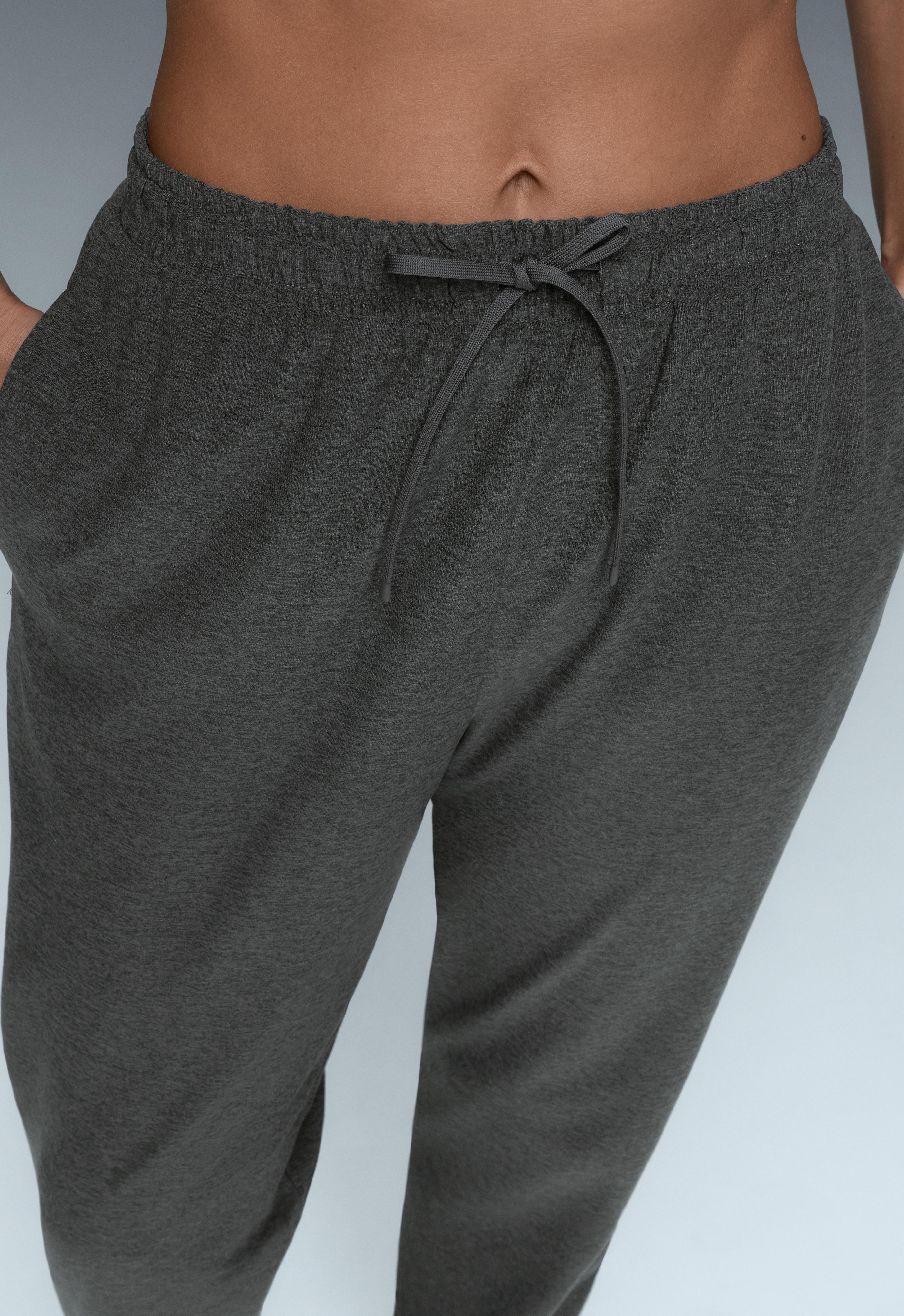 Comfortlux slim fit heathered jogger trousers — DARK GREY MELANGE