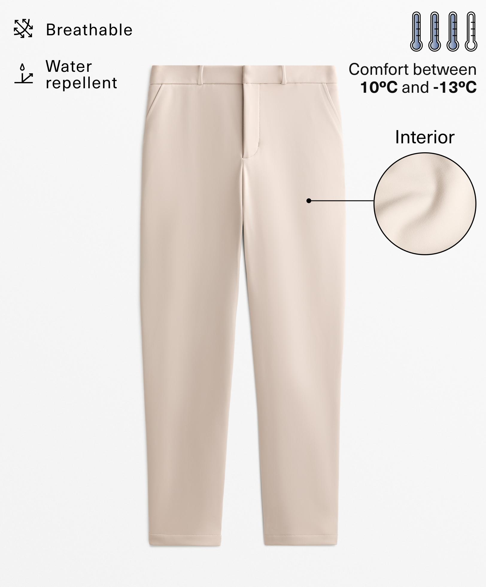 Warm-interior golf trousers