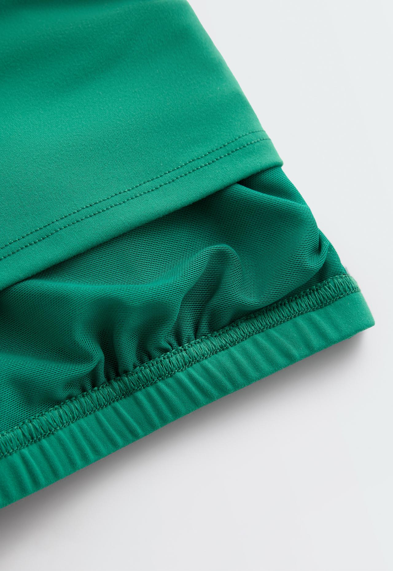 Comfortlux strap tank top with cups — EMERALD GREEN