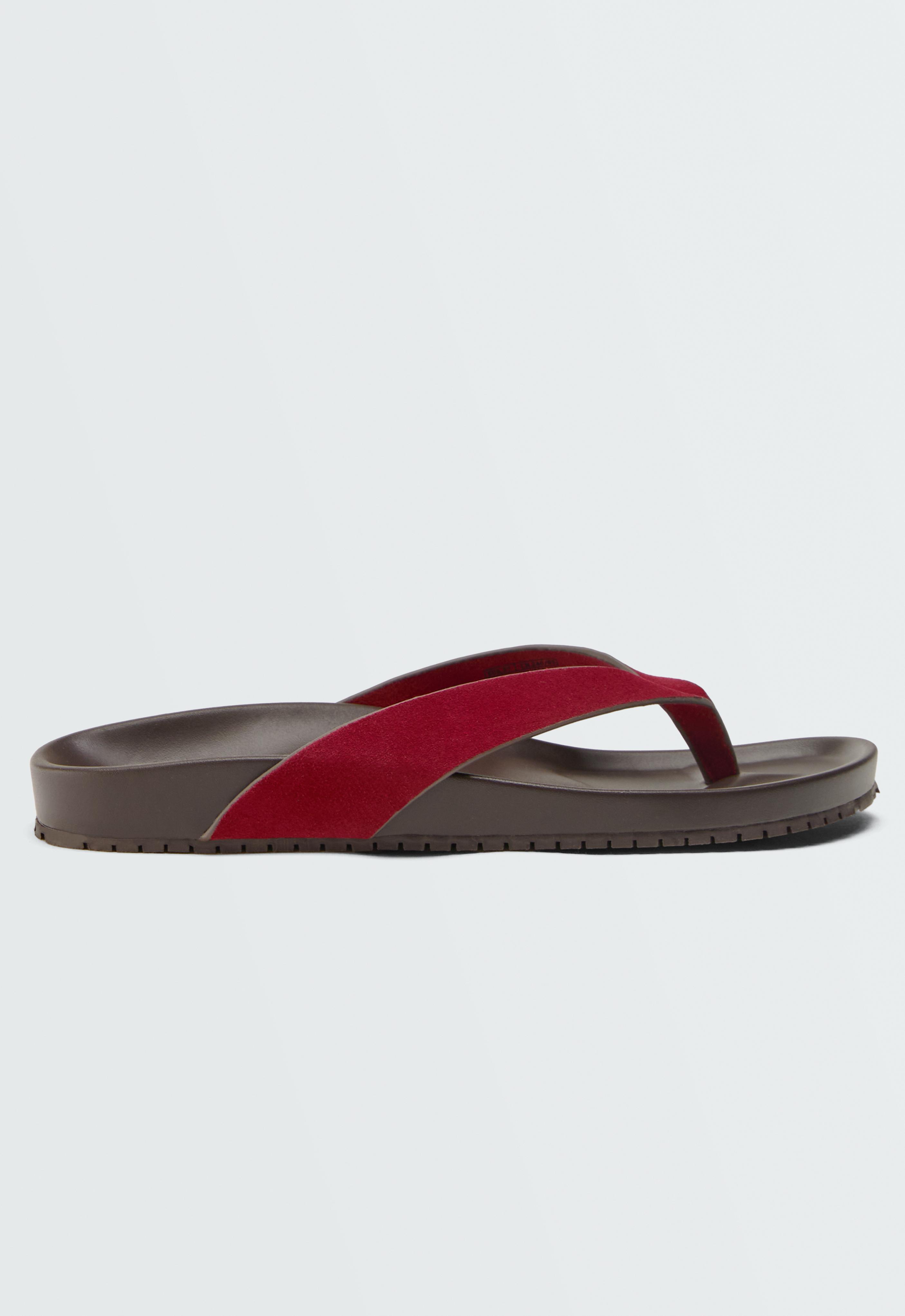 Leather sandals — RED