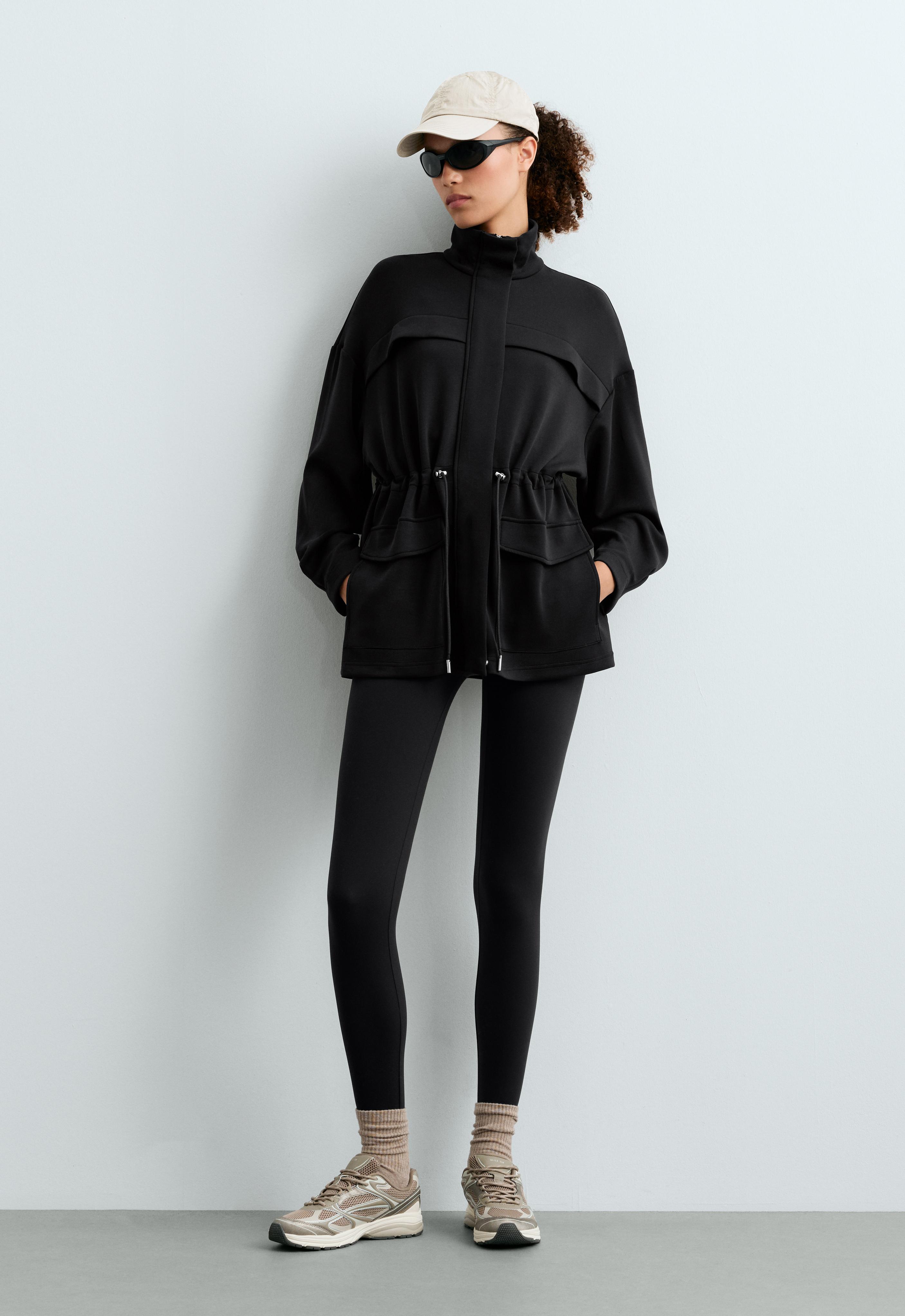 Long soft-touch modal jacket with pockets Long soft-touch modal jacket with pockets