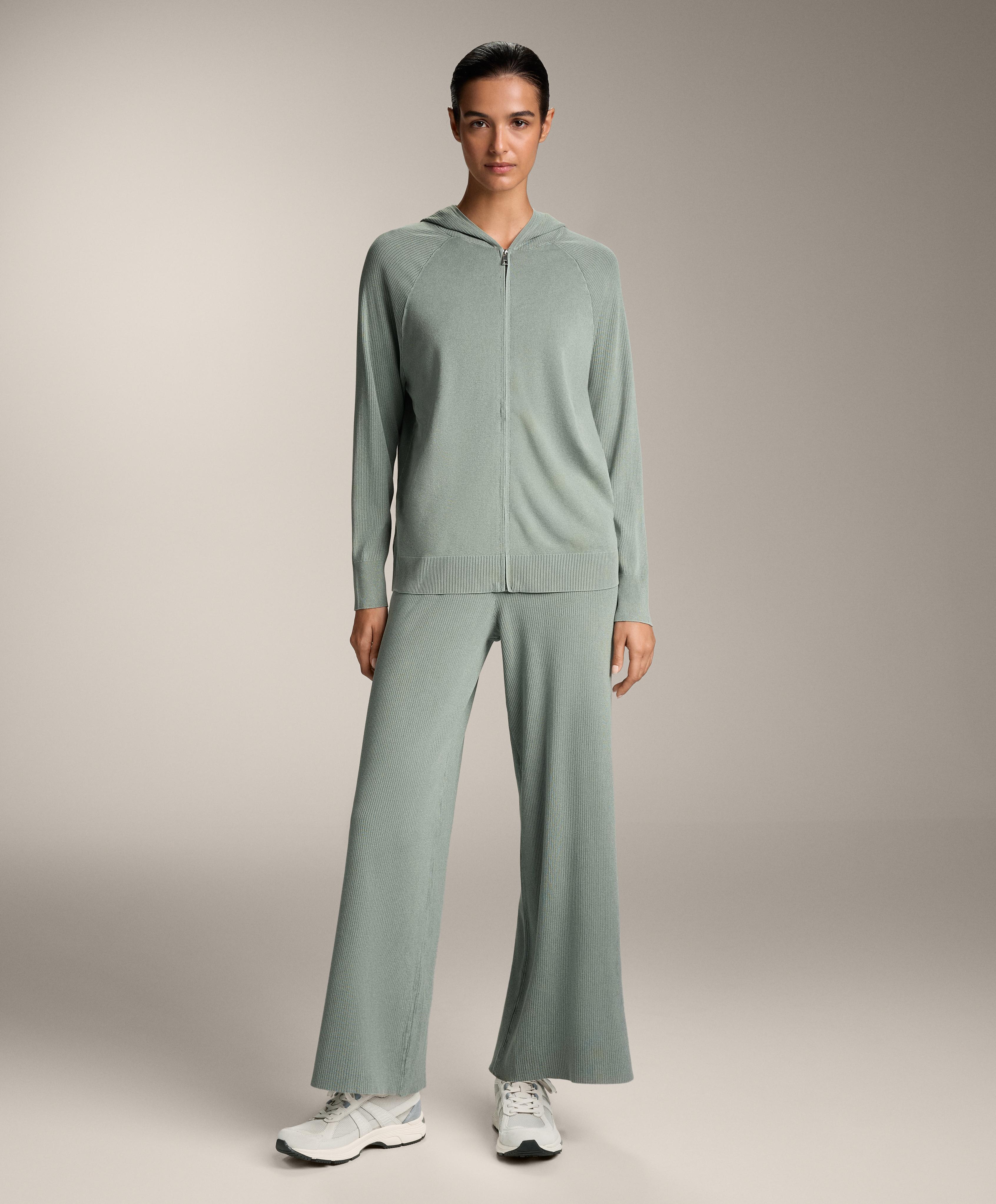 جاكيت طويل محاك مع غطاء رأس - تنزيلات