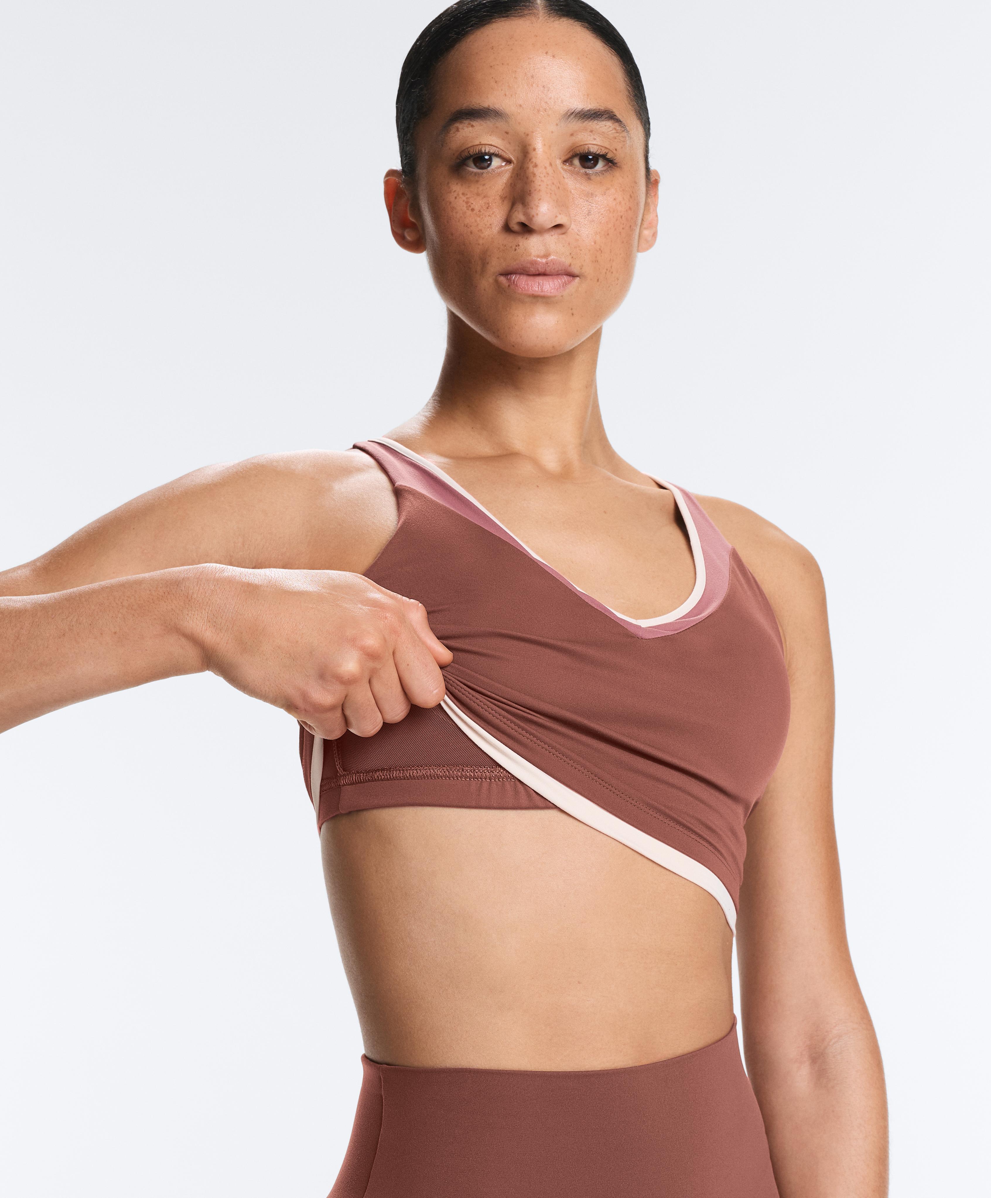 Comfortlux block tank top — MAHOGANY