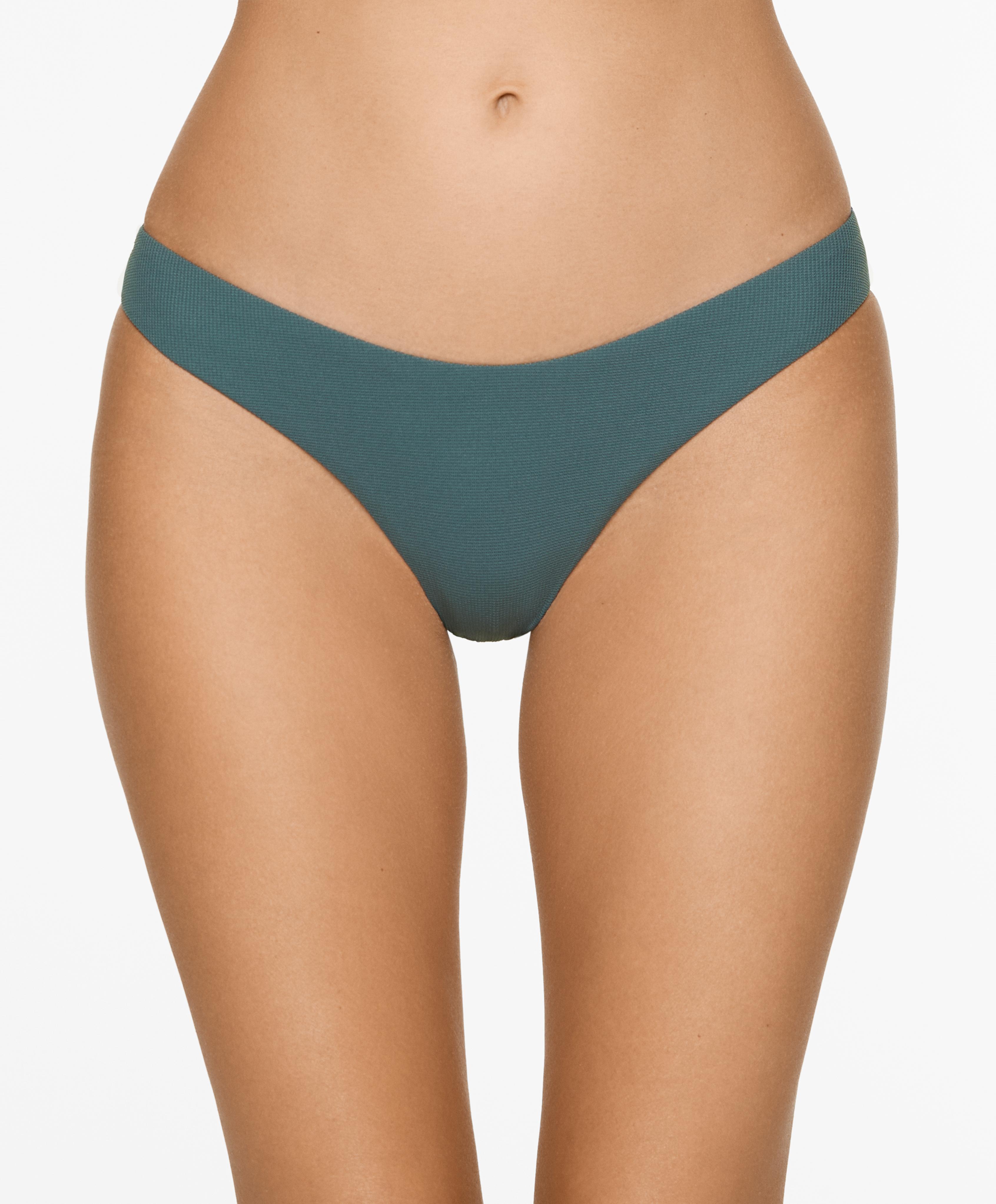 U-cut piqué Brazilian bikini briefs