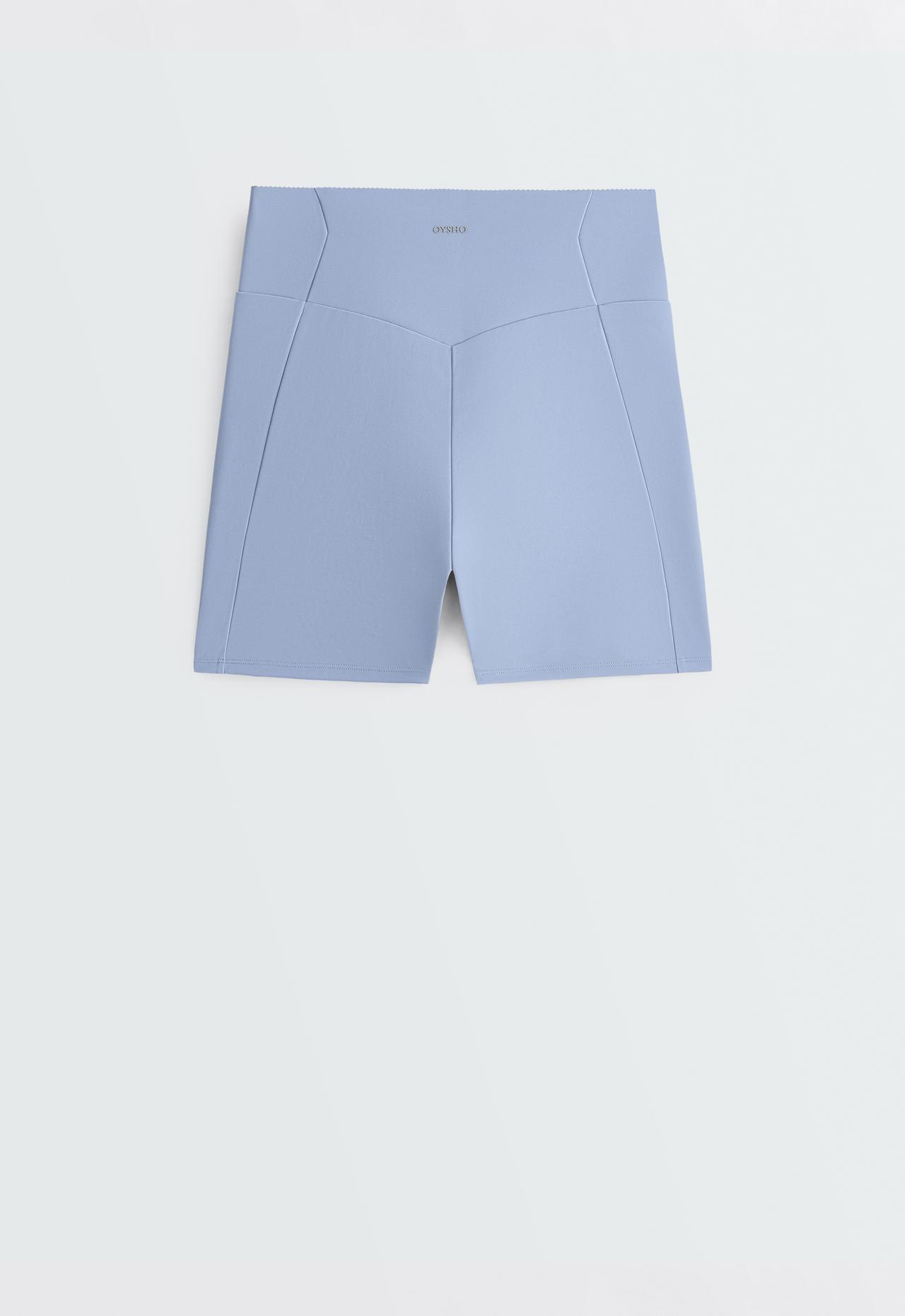 Hot pants High rise Compressive Pocket 10 cm — MID GREY-BLUE