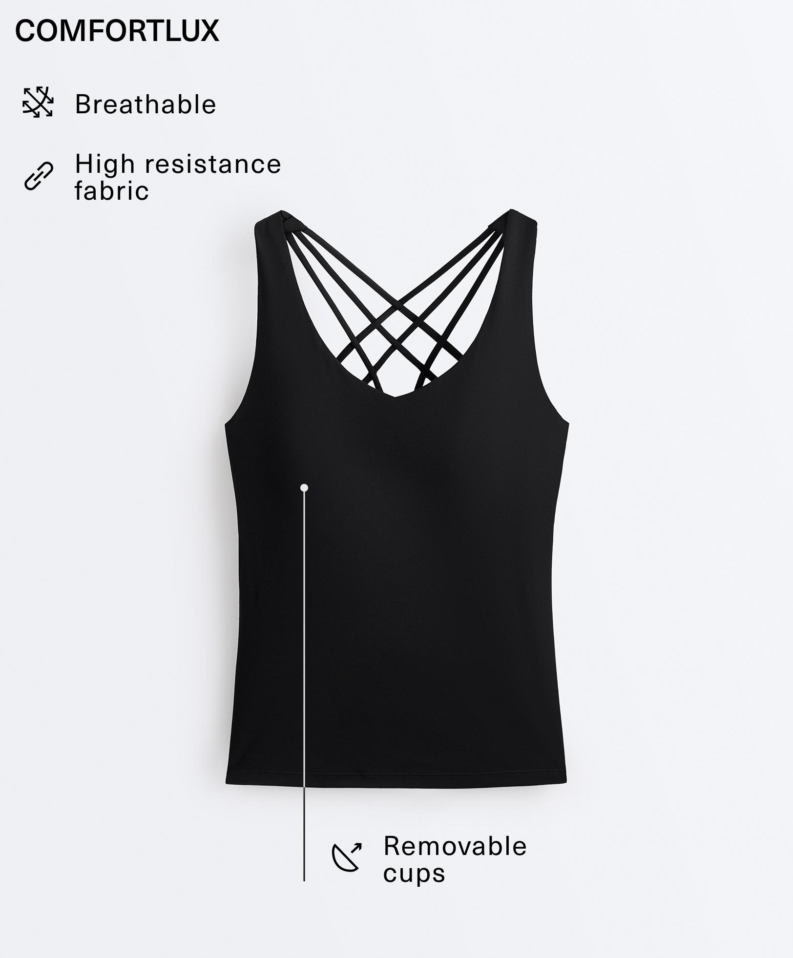 Tank top μακρύ Comfortlux με πολλαπλές τιράντες cups