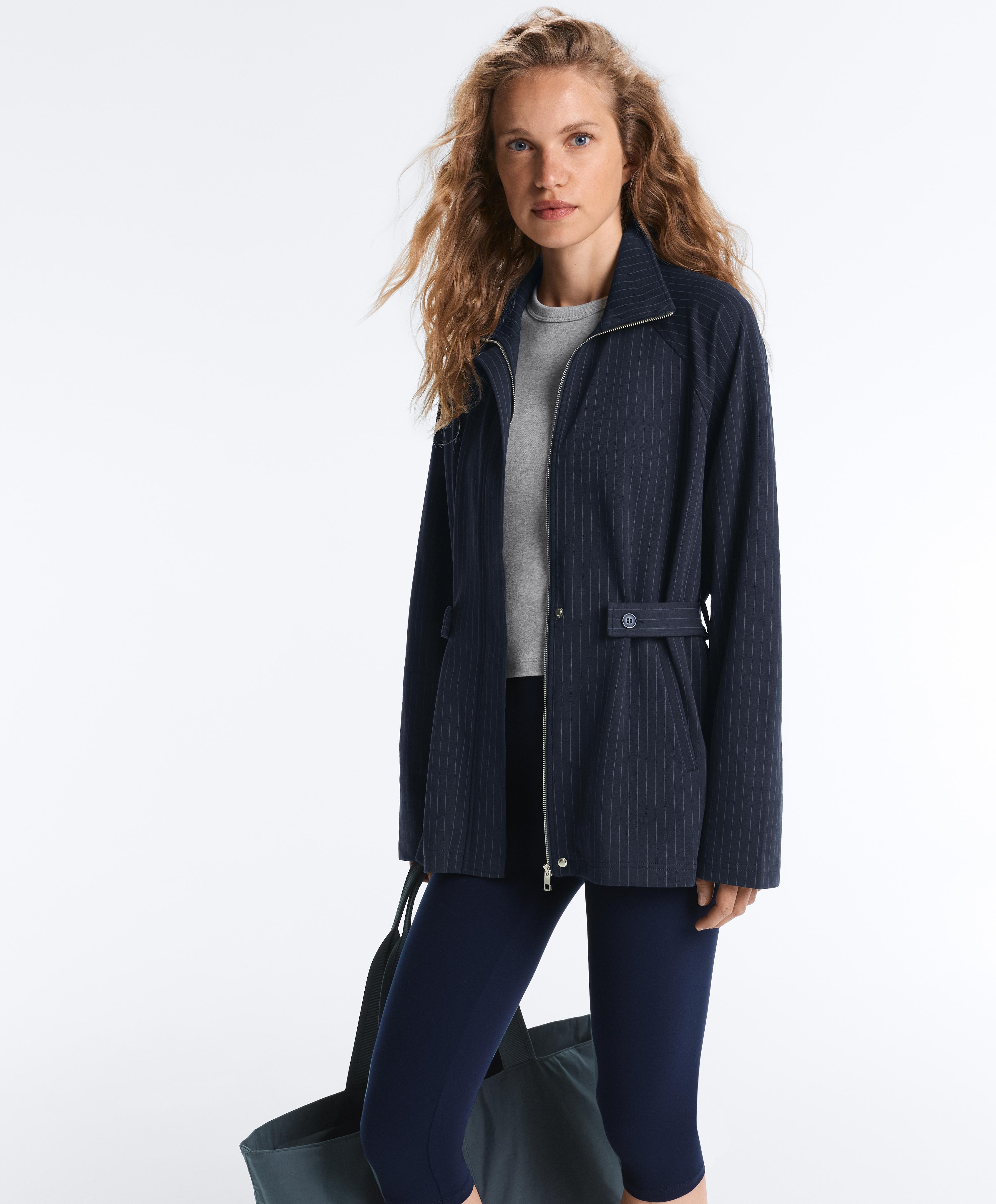 Long pinstripe cotton jacket Long pinstripe cotton jacket