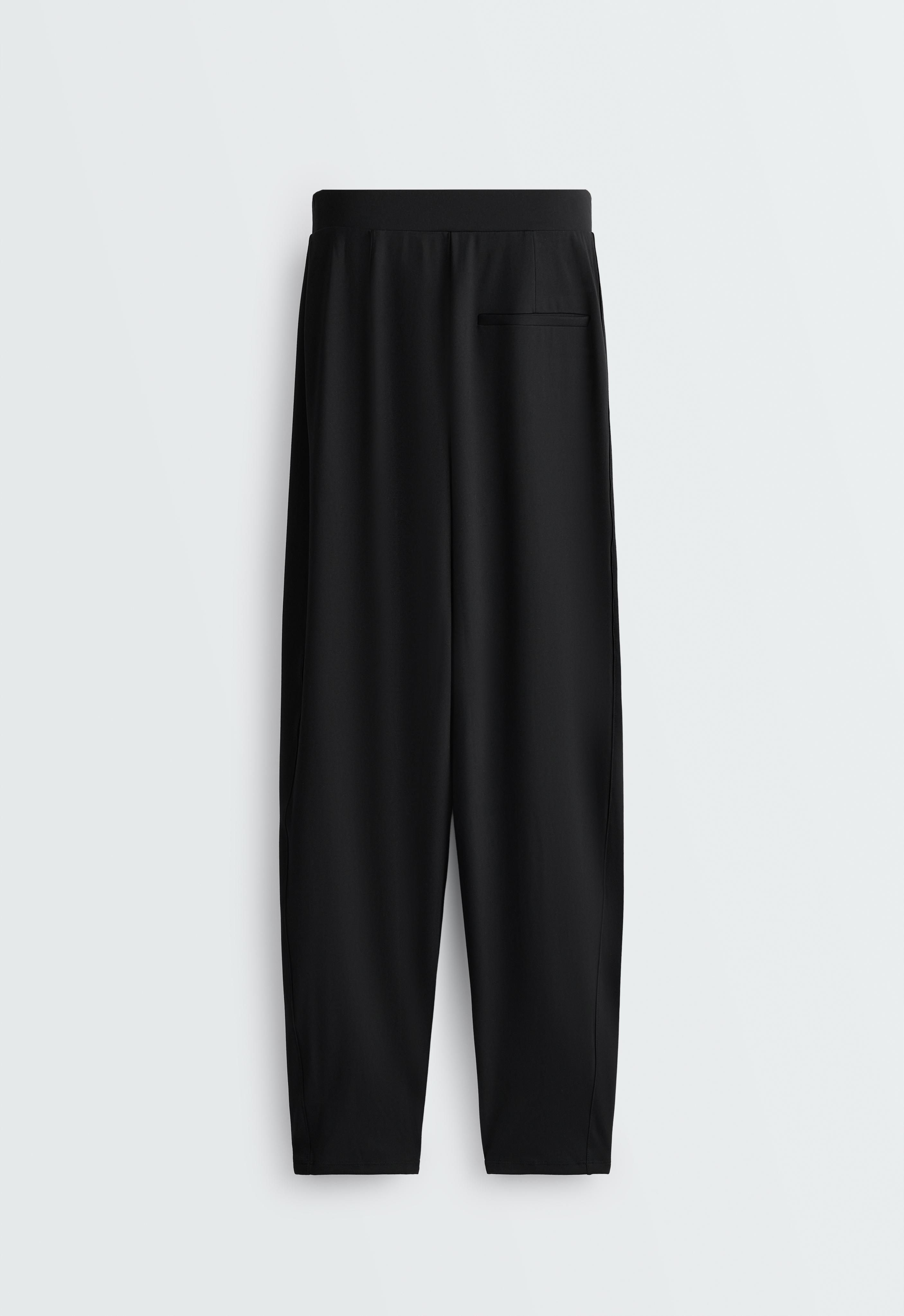 Mid-rise Comfortlux balloon trousers — BLACK