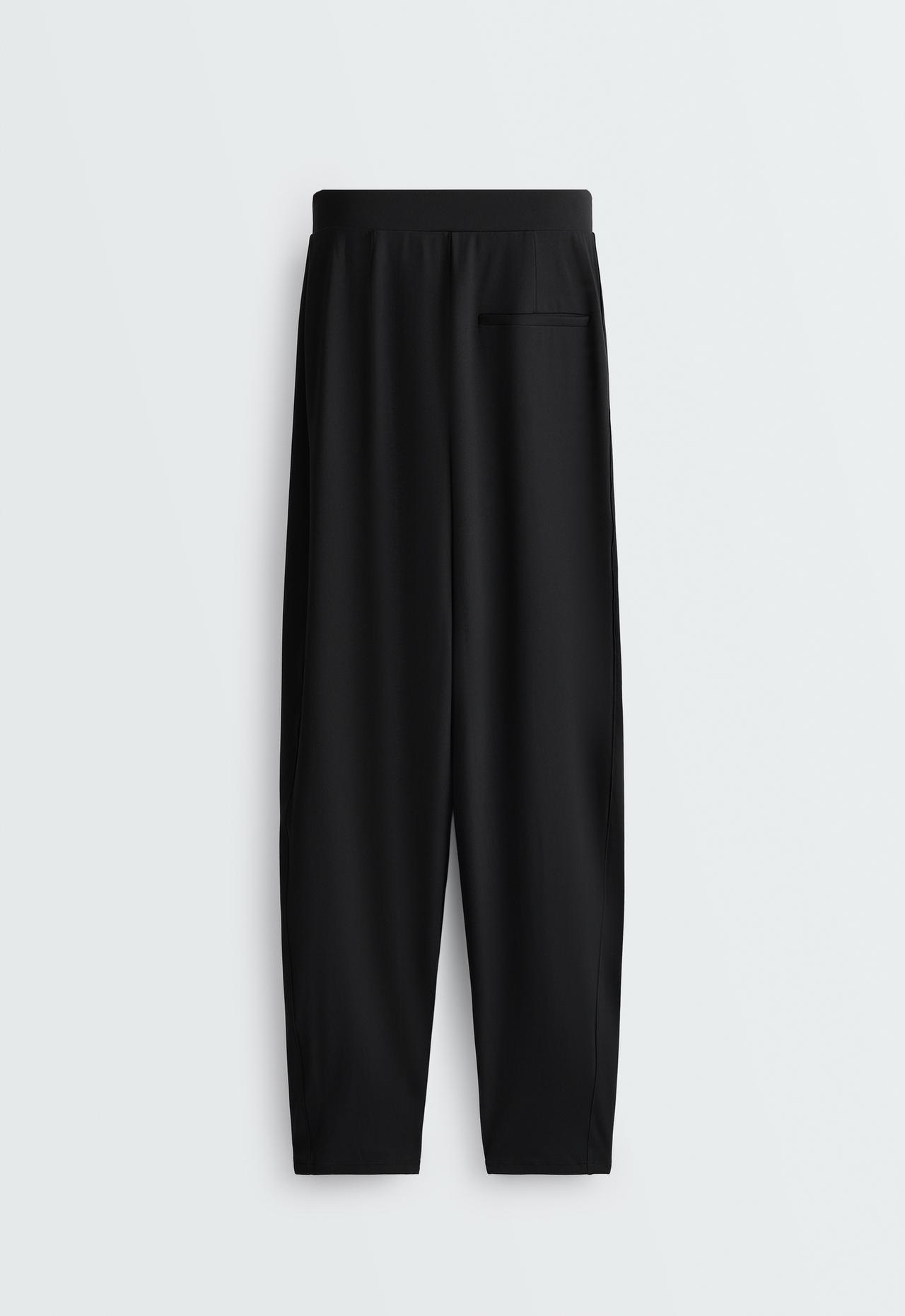 Mid-rise Comfortlux balloon trousers — BLACK