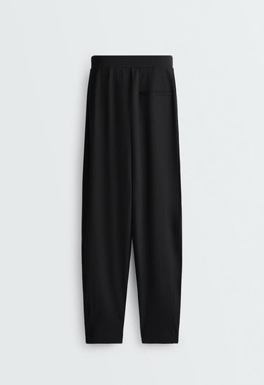 Mid-rise Comfortlux balloon trousers — BLACK 8