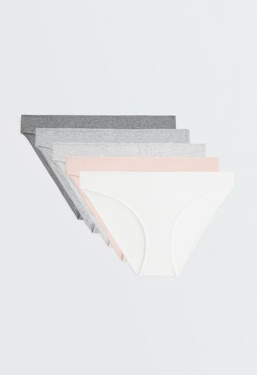 5 cotton rib classic briefs — GREY MELANGE 1