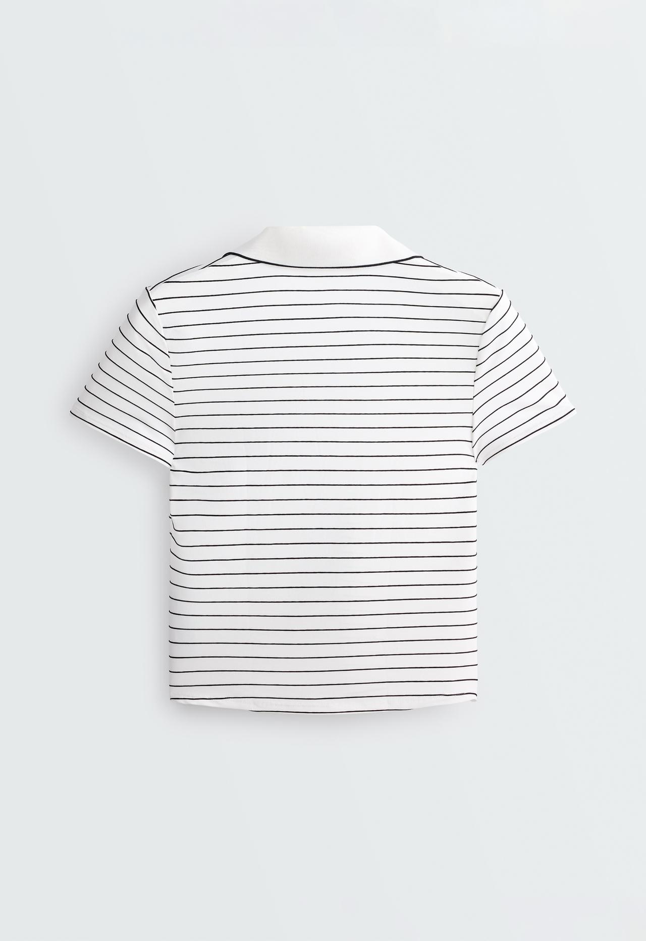 Striped Comfortlux short-sleeved polo shirt — WHITE 
