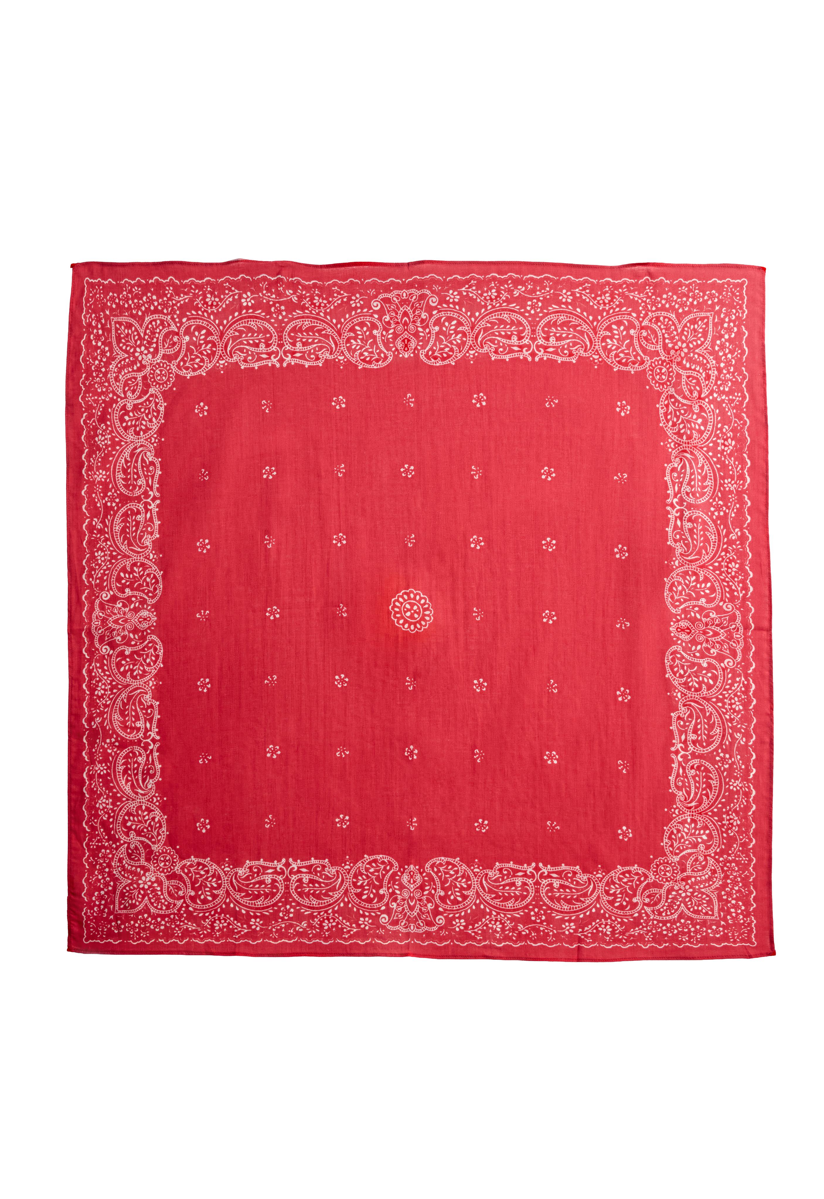 Printed 100% cotton bandana — RED
