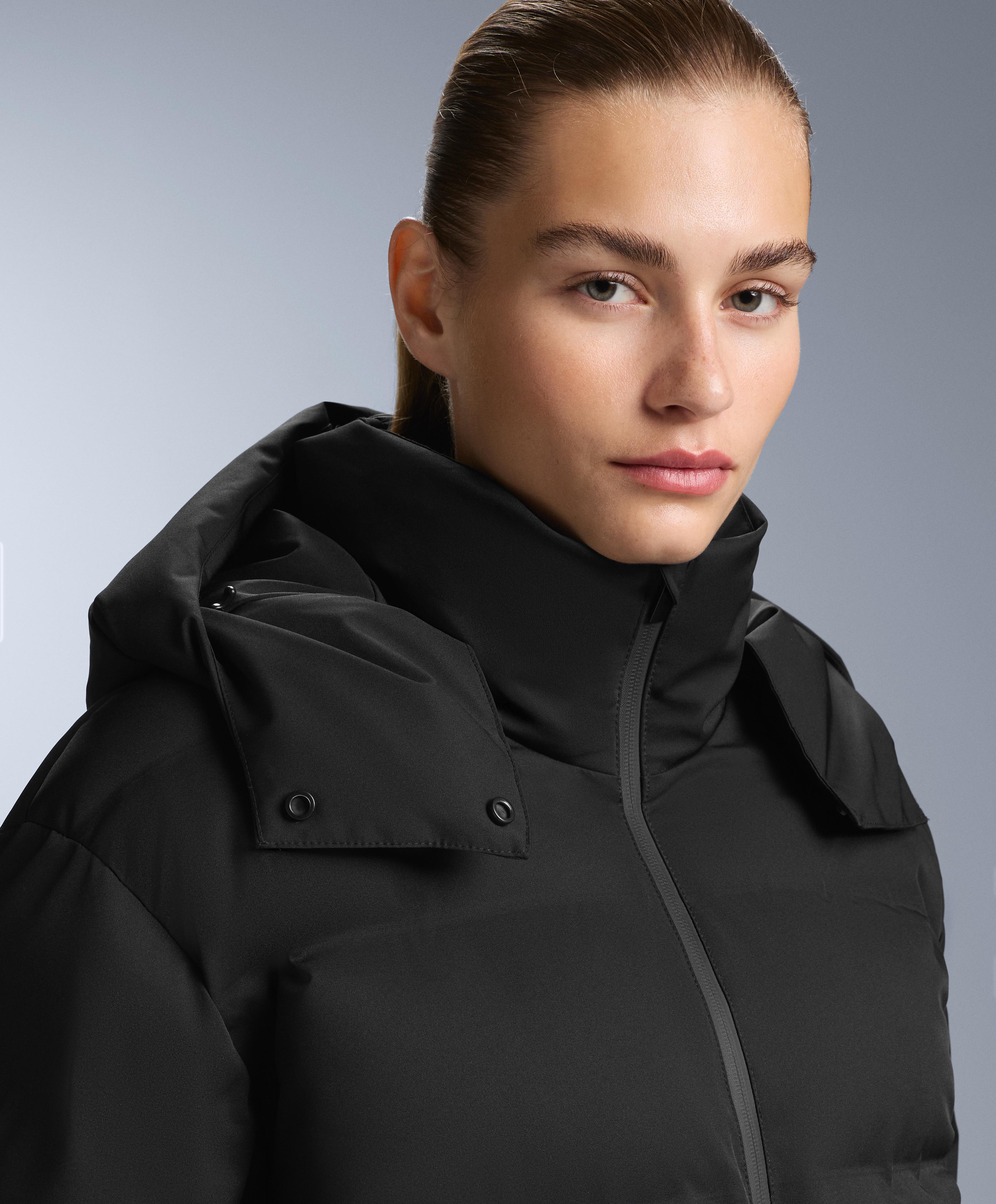 MINARDI PIUME SKI water-resistant 80% down and 20% feather jacket — BLACK