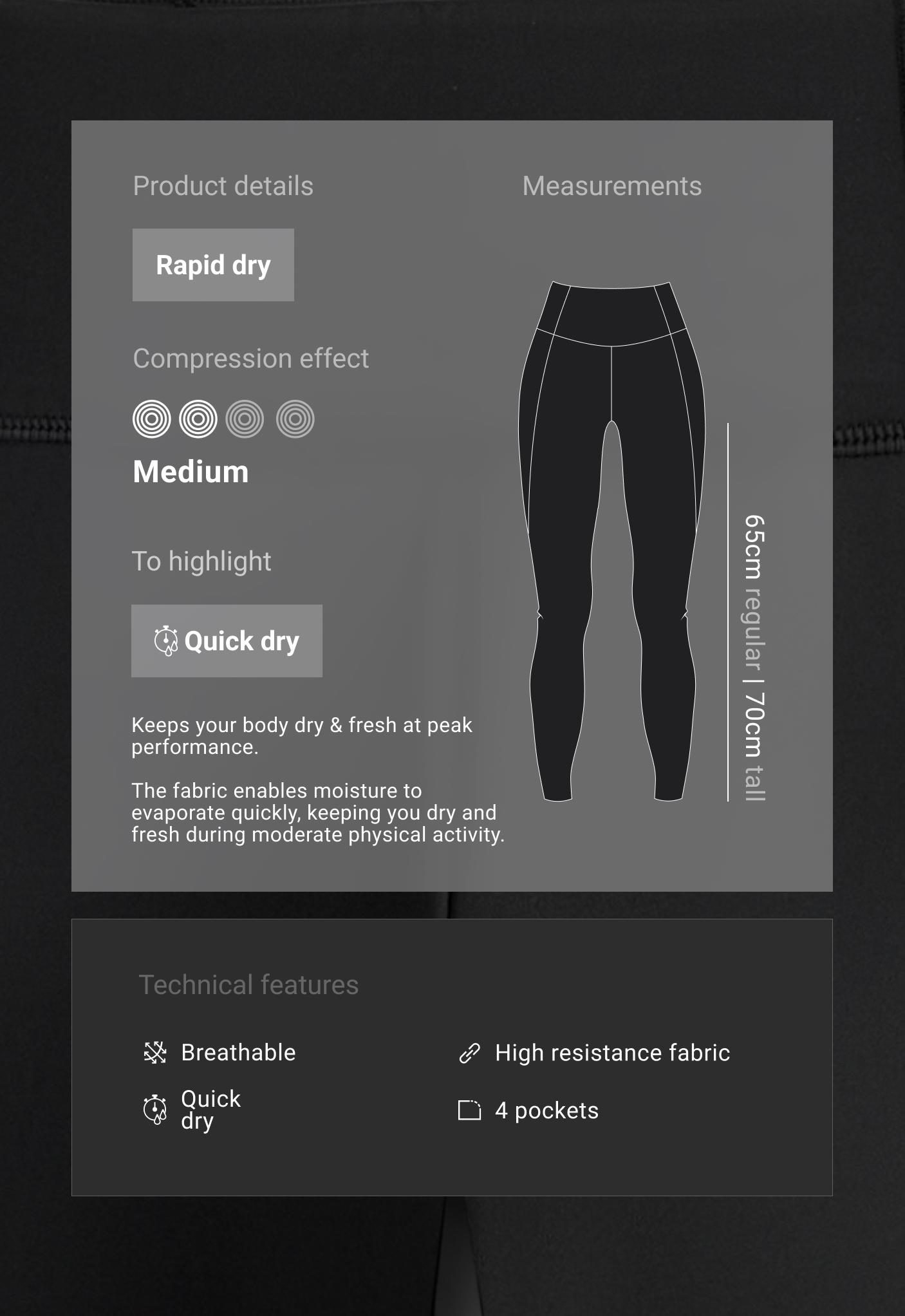 Legging "7/8" High rise Rapid Dry à poches