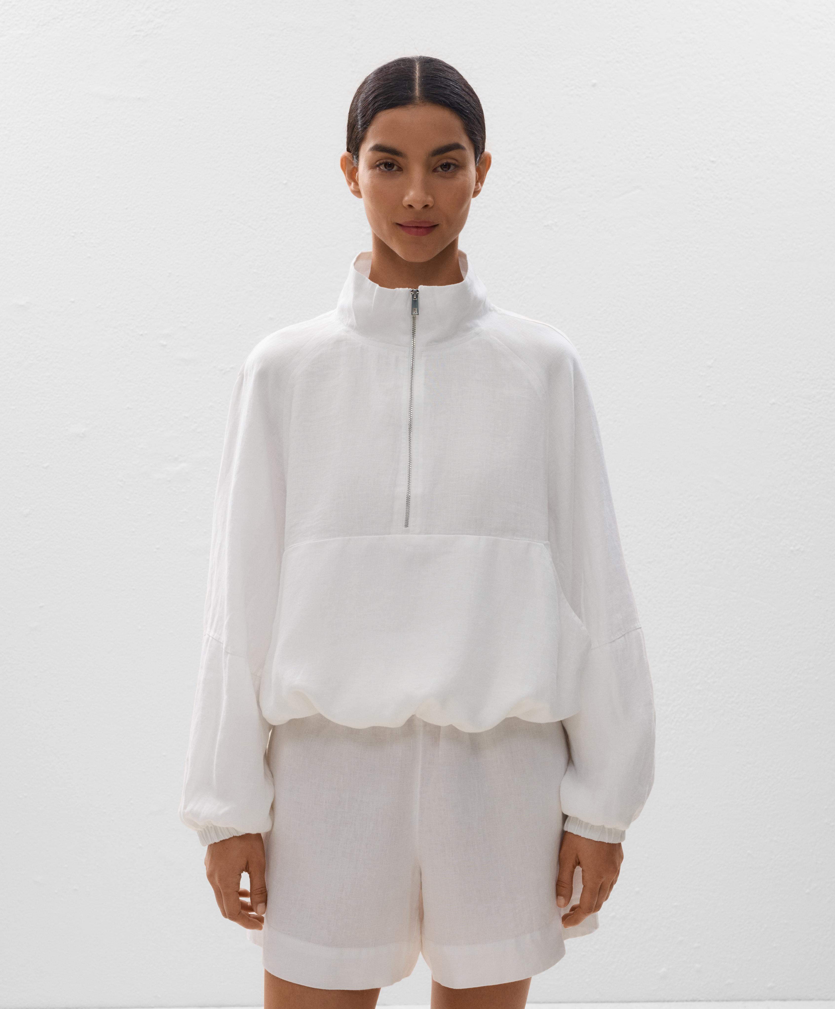100% linen high collar jacket 100% linen high collar jacket
