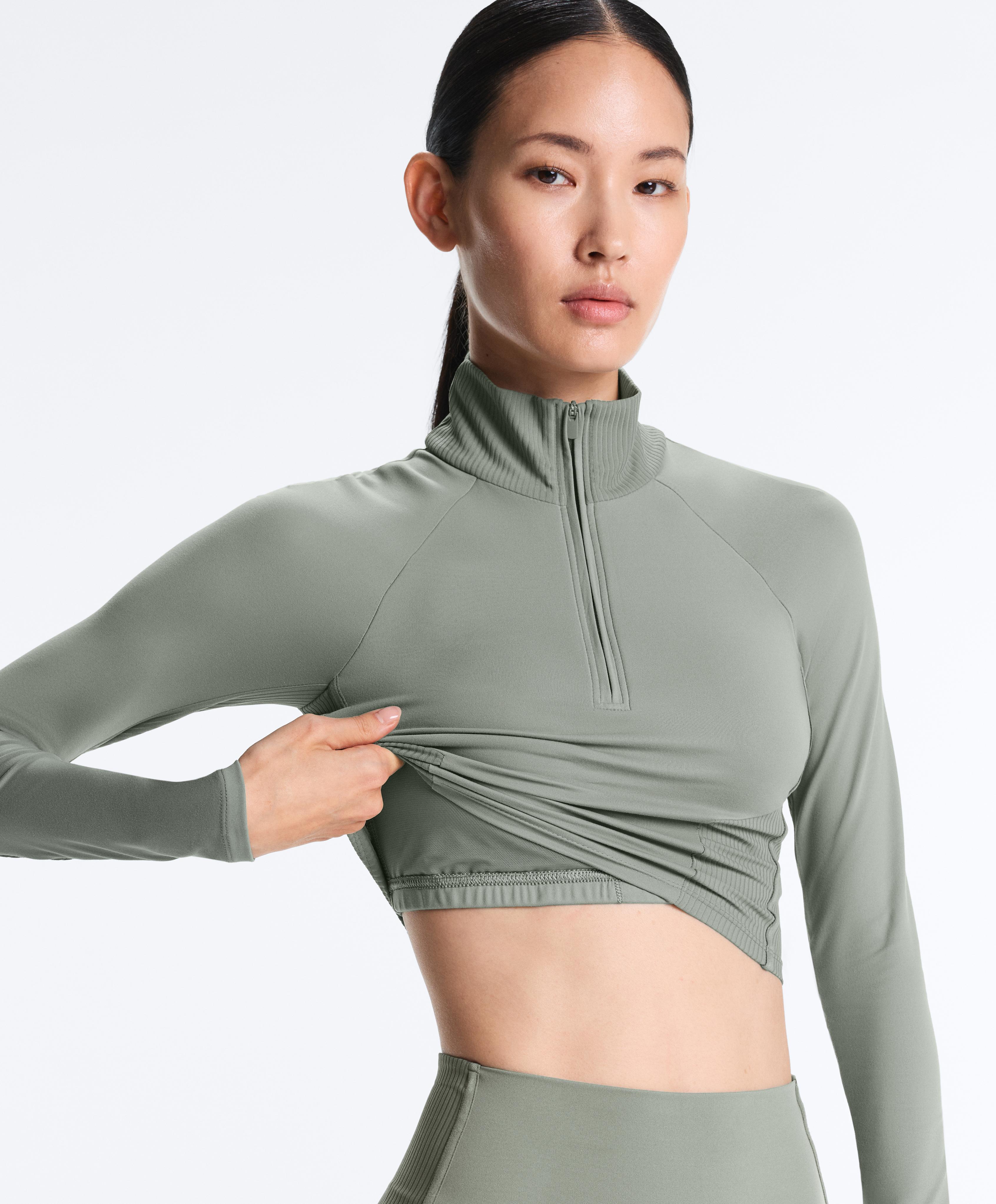 Comfortlux rib long-sleeved T-shirt — KHAKI-GREY
