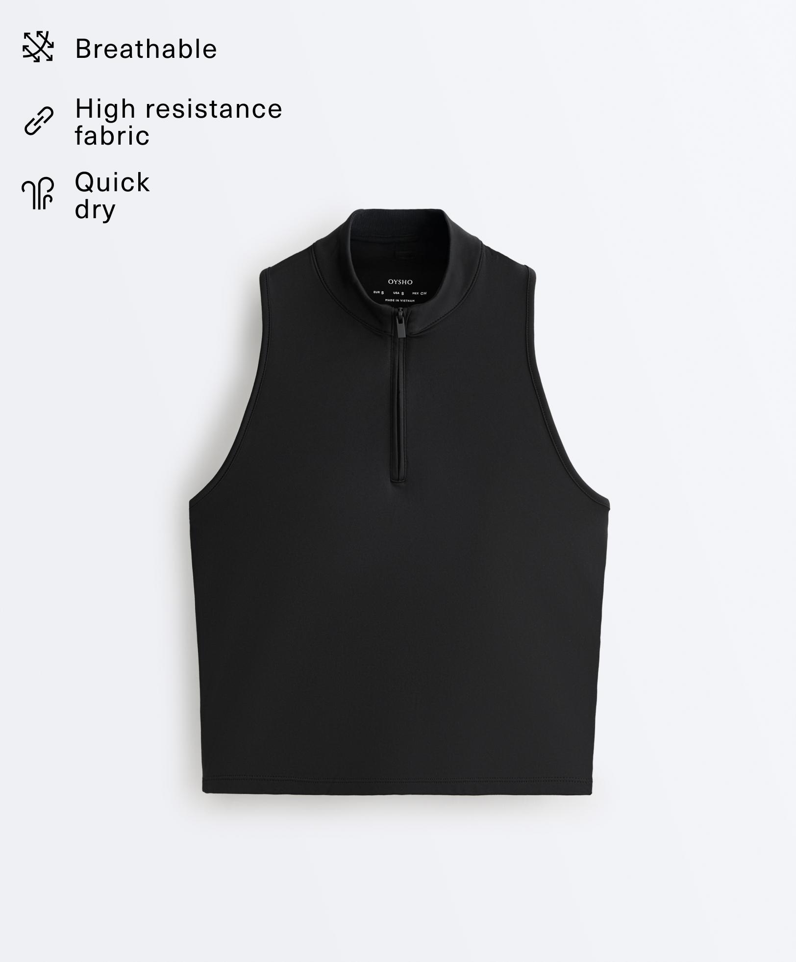 Débardeur demi-zip Débardeur demi-zip