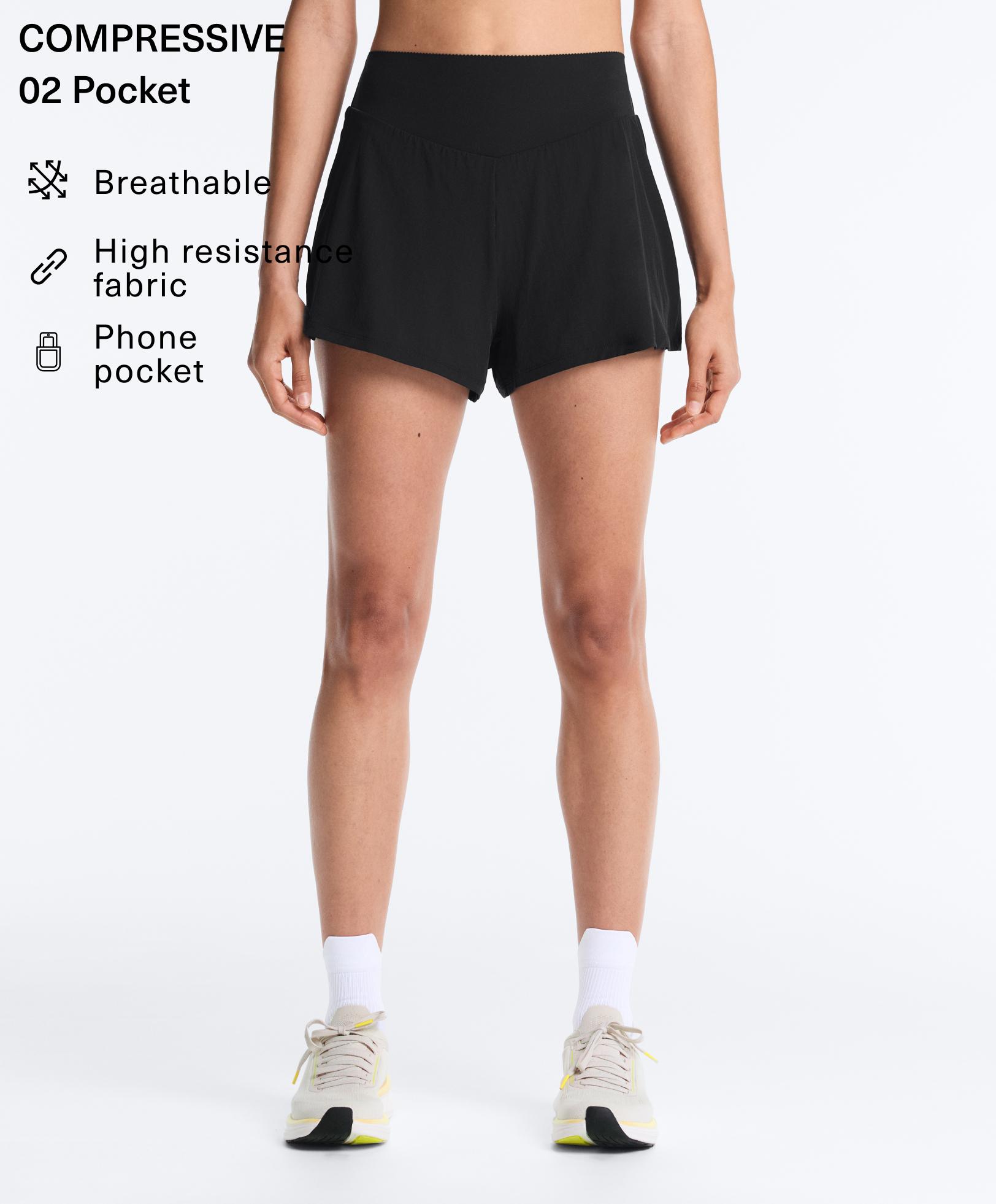 Compressive shorts 10 cm 2-in-1 met pocket Compressive shorts 10 cm 2-in-1 met pocket