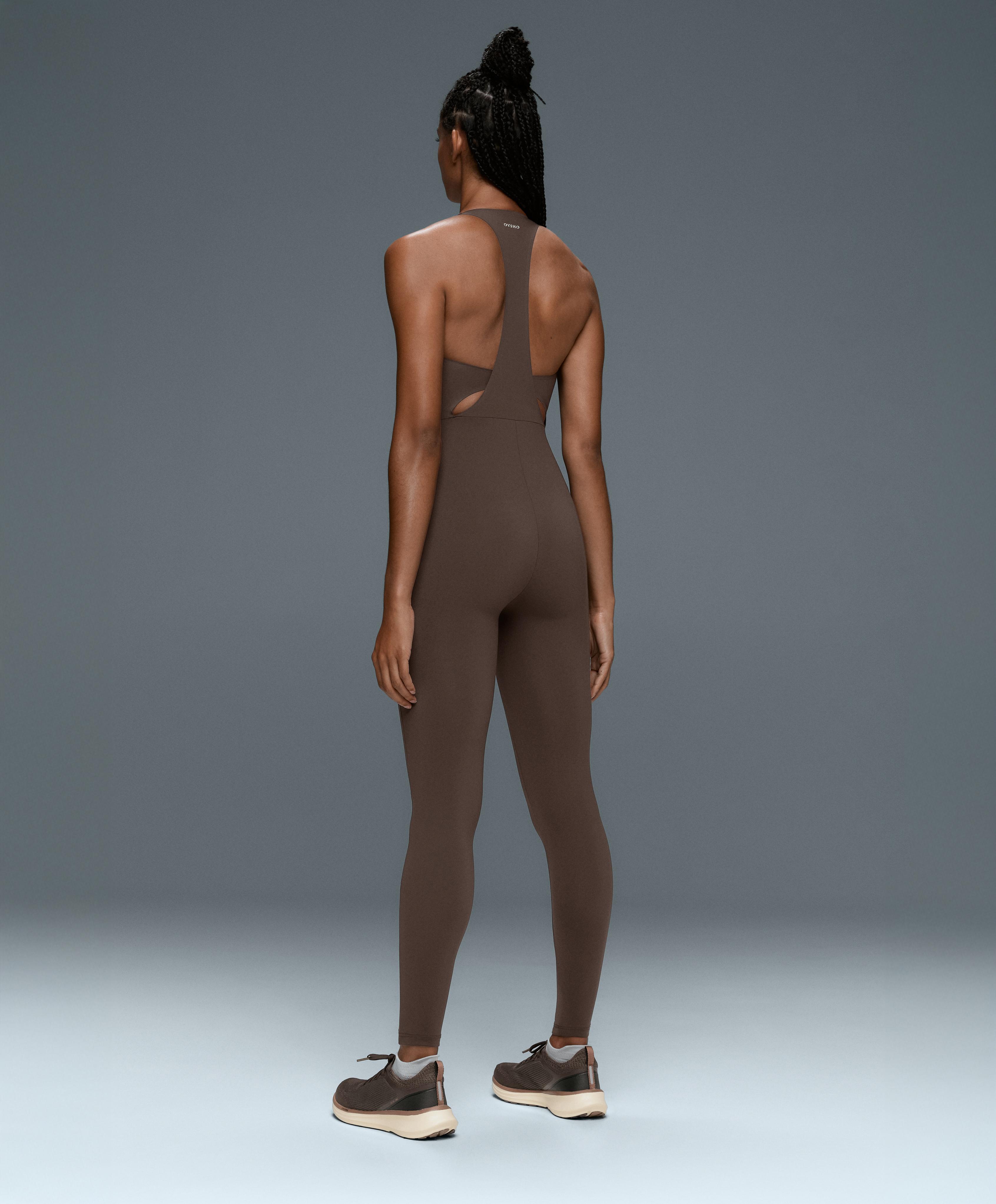 Long Compressive jumpsuit — BROWN