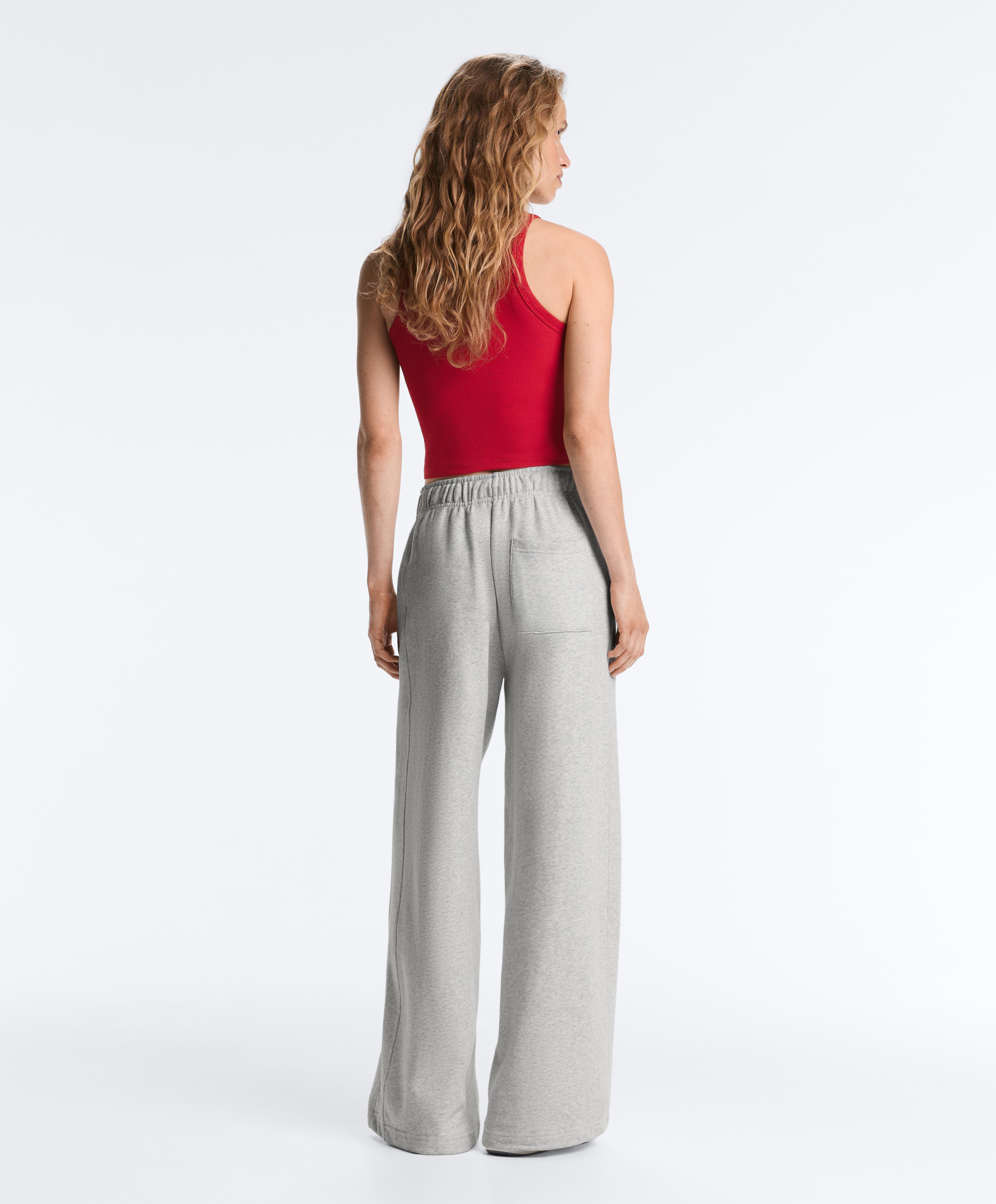Rib modal blend long tank top — BRIGHT RED