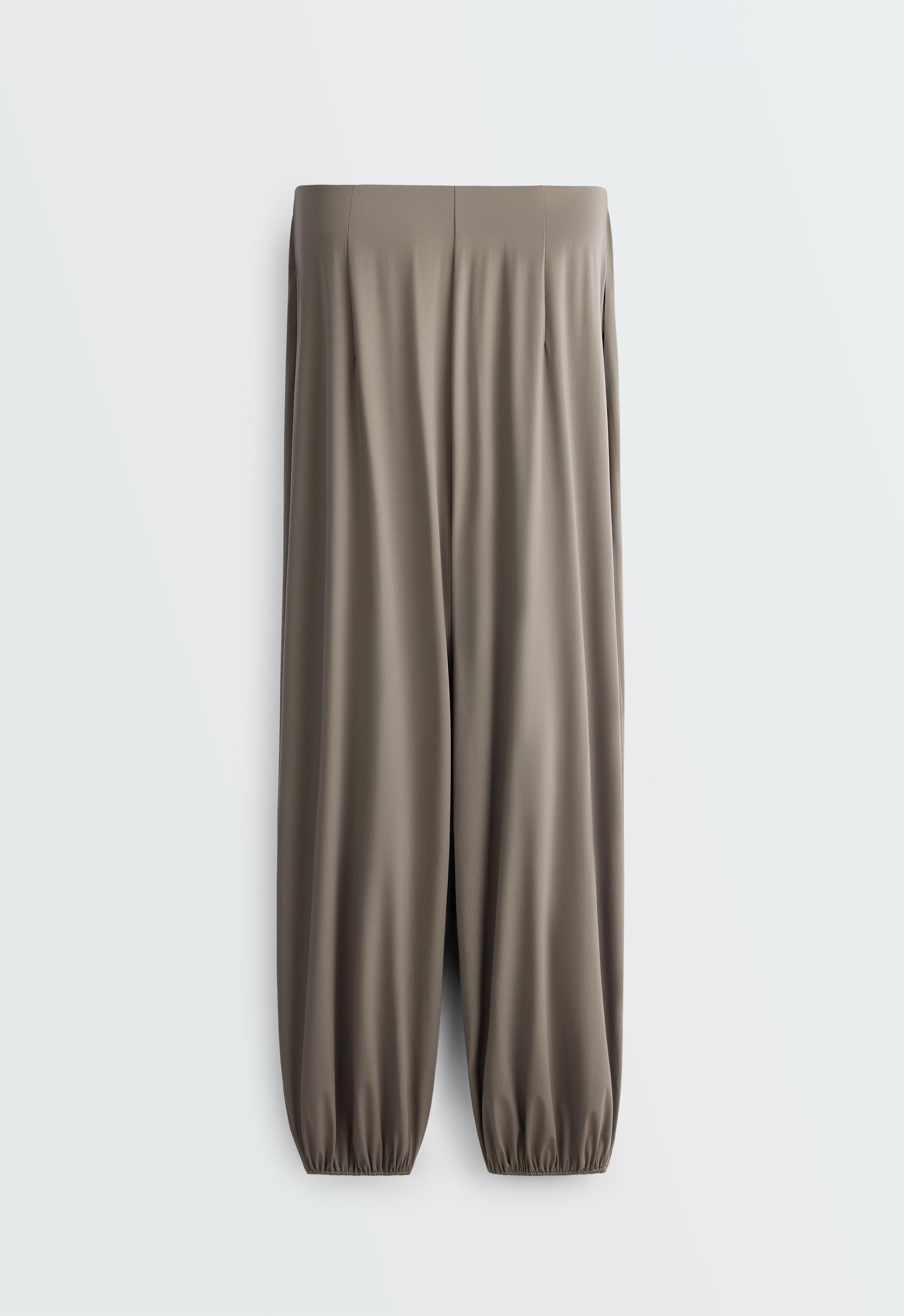 Light Touch pleated joggers — KHAKI-GREY