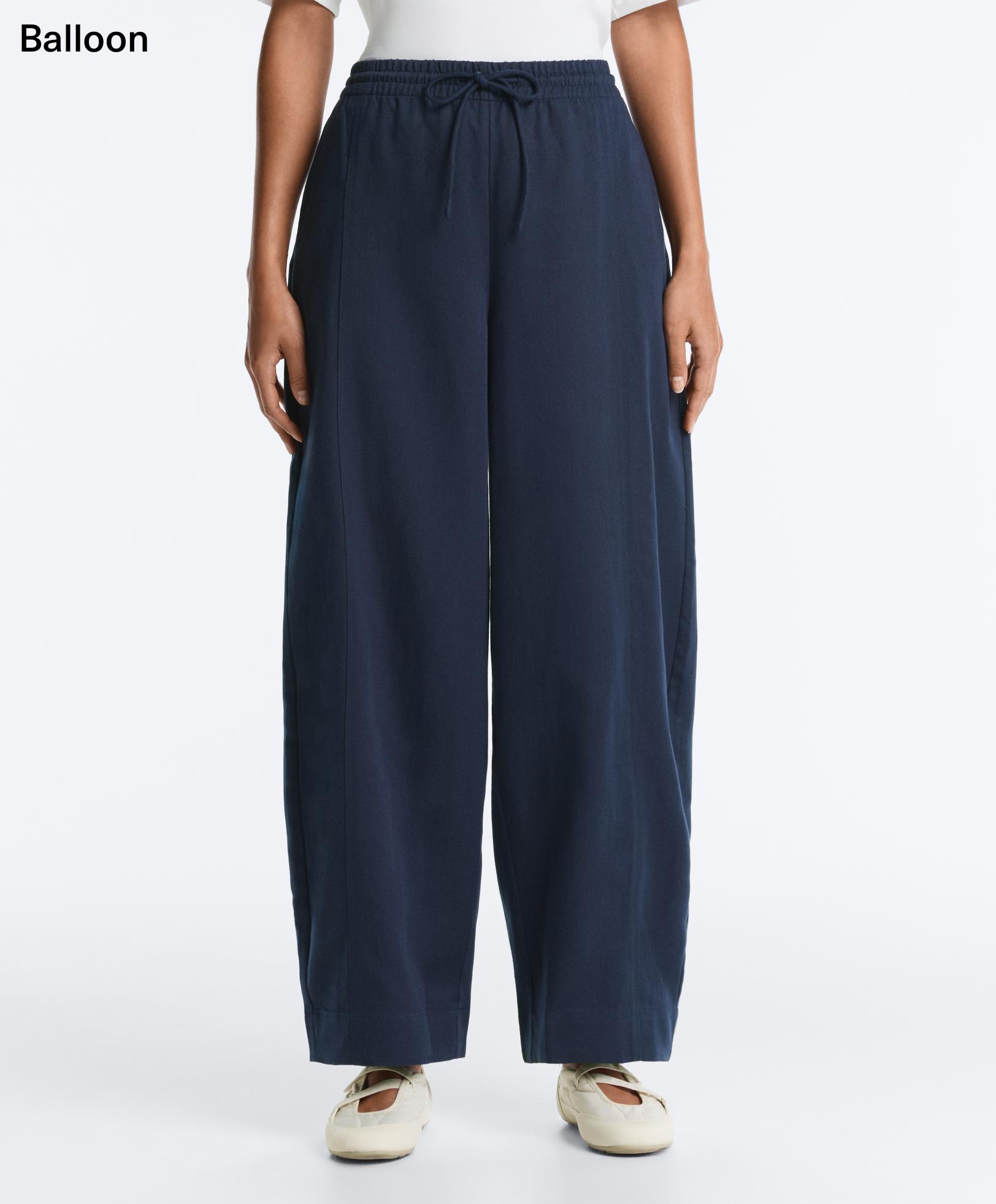 Cotton blend balloon trousers Cotton blend balloon trousers