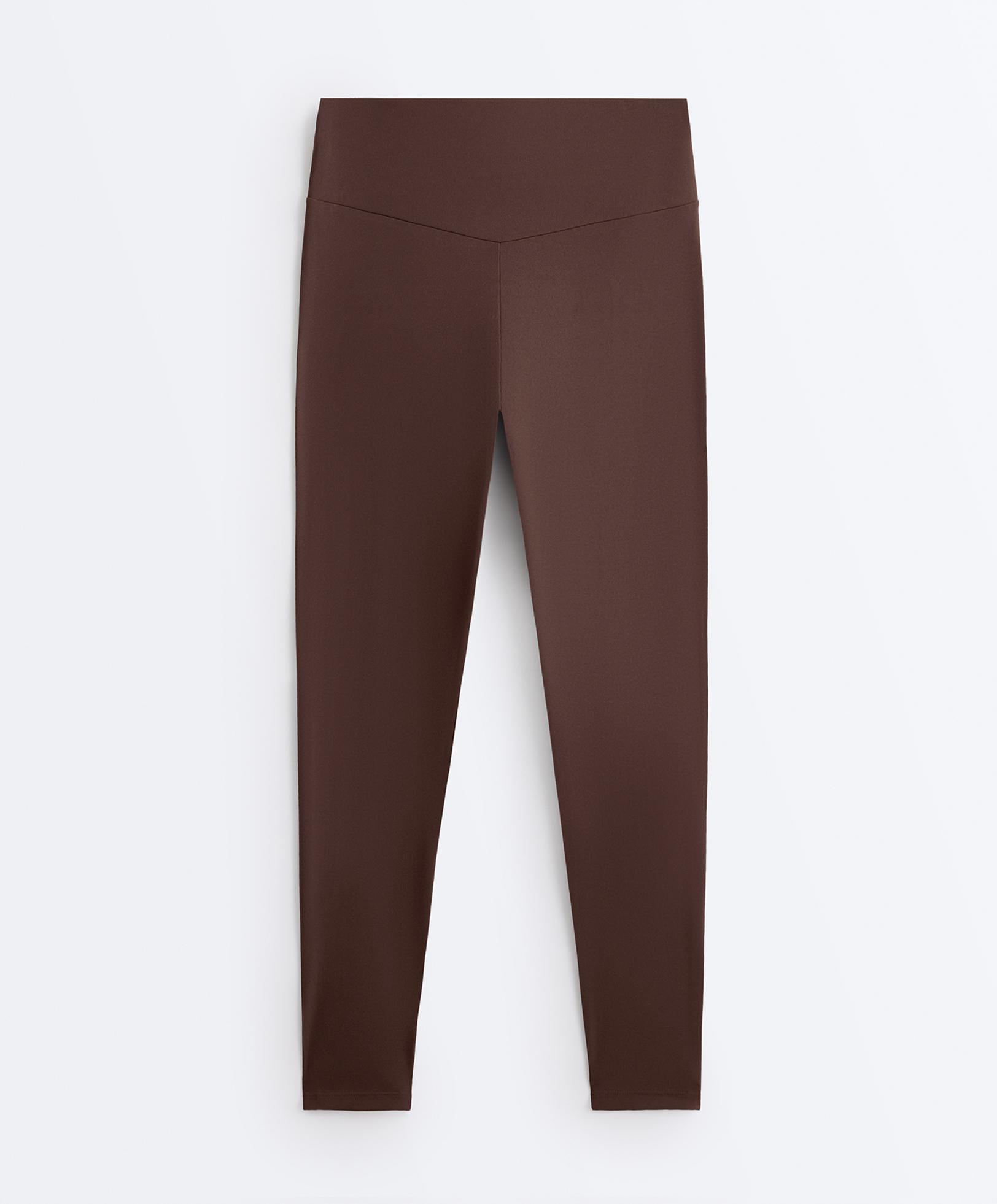 Comfortlux high-waisted ankle-length leggings — BROWN