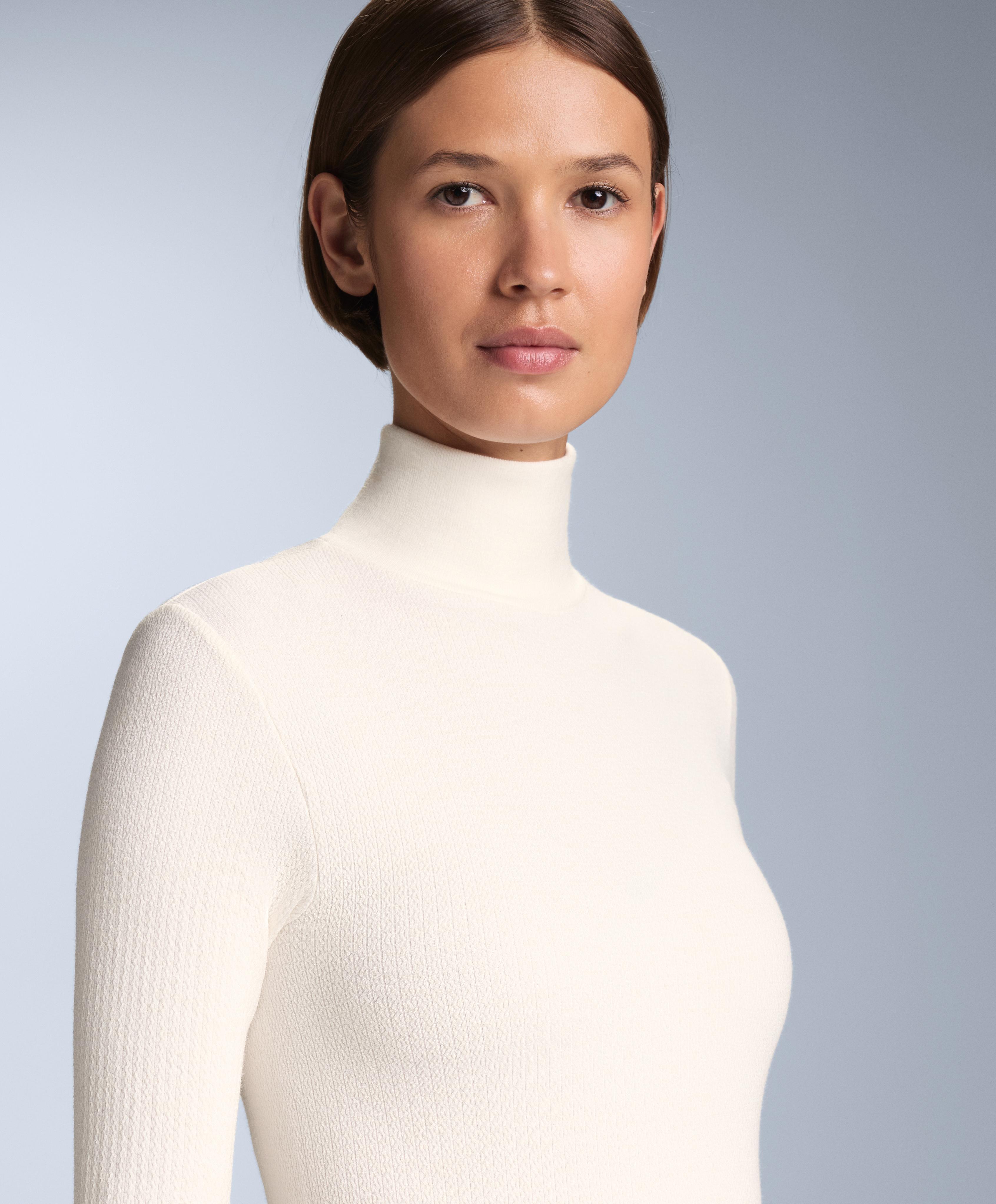 Seamless merino wool base layer T-shirt — PALE ECRU
