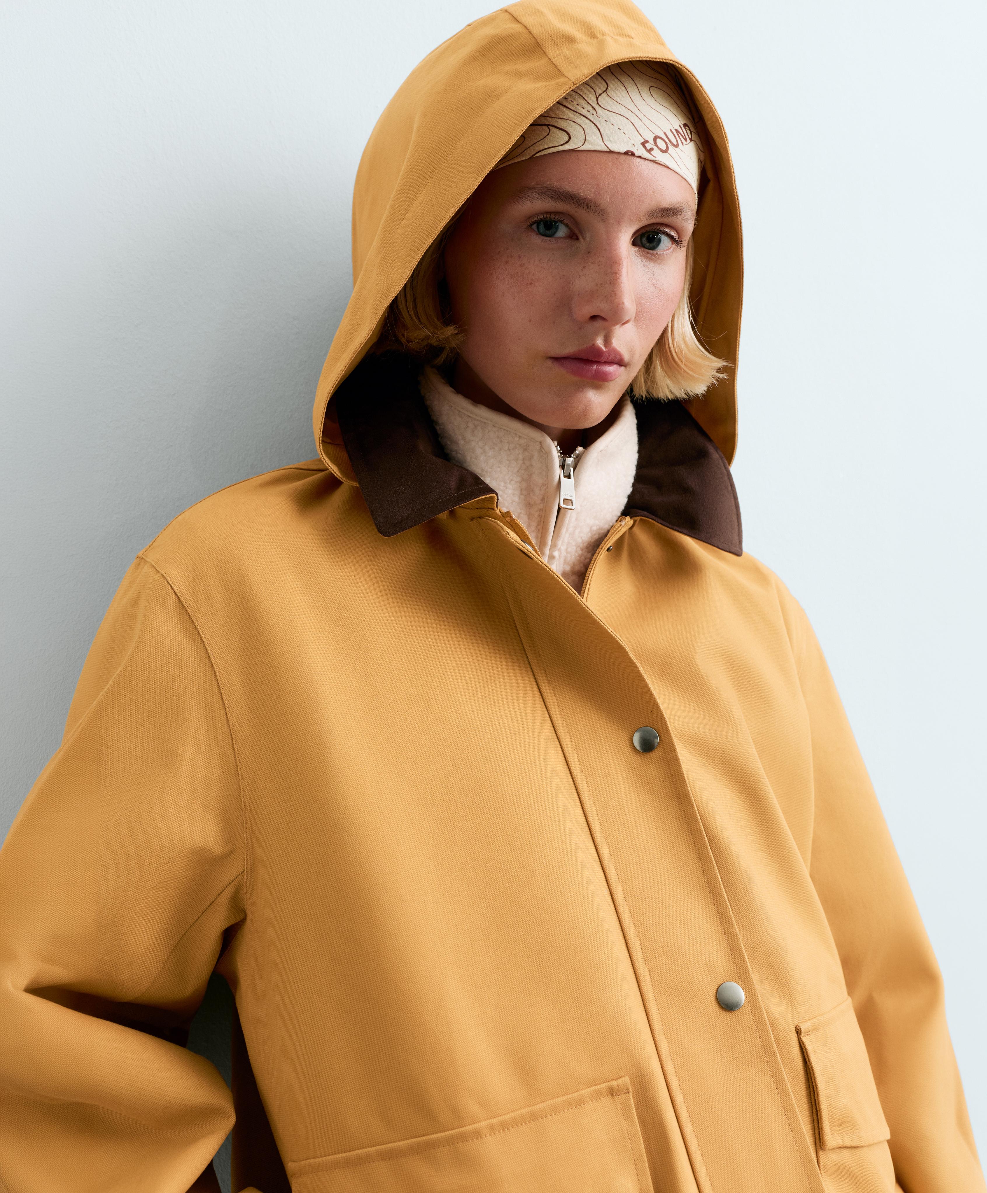 10k waterproof 100% cotton canvas jacket — MUSTARD