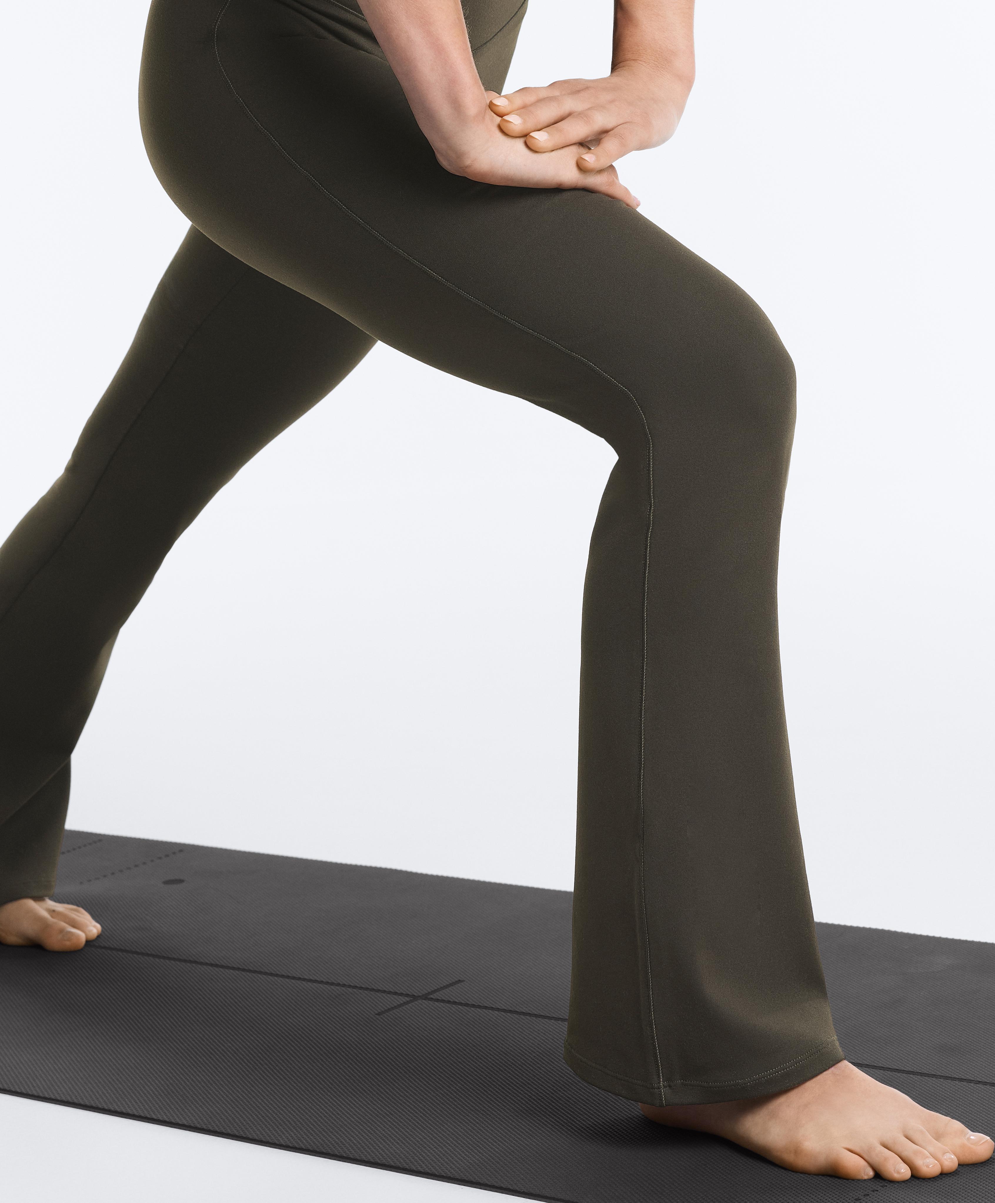 Evermove high rise flare trousers — BROWN