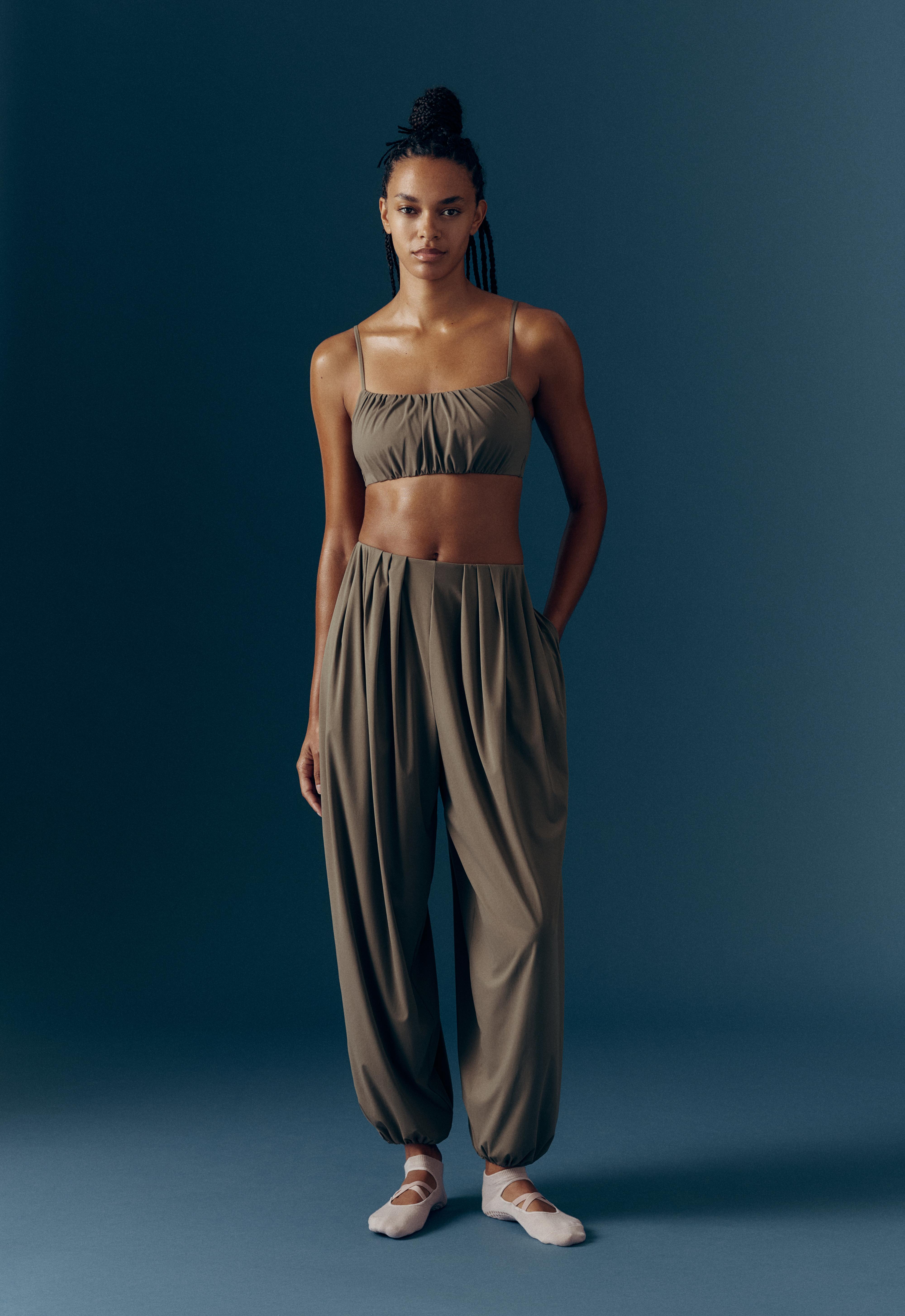 Light Touch pleated joggers — KHAKI-GREY