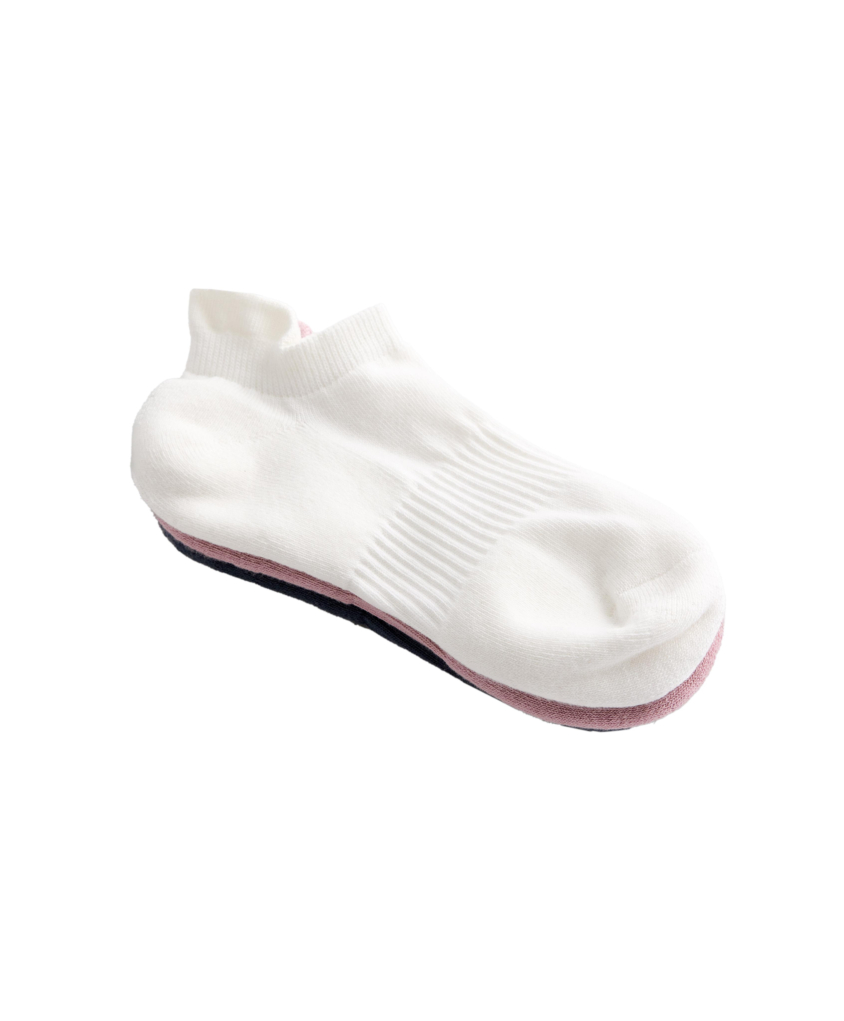 3 pairs of tab cotton blend sneaker socks — PALE PINK