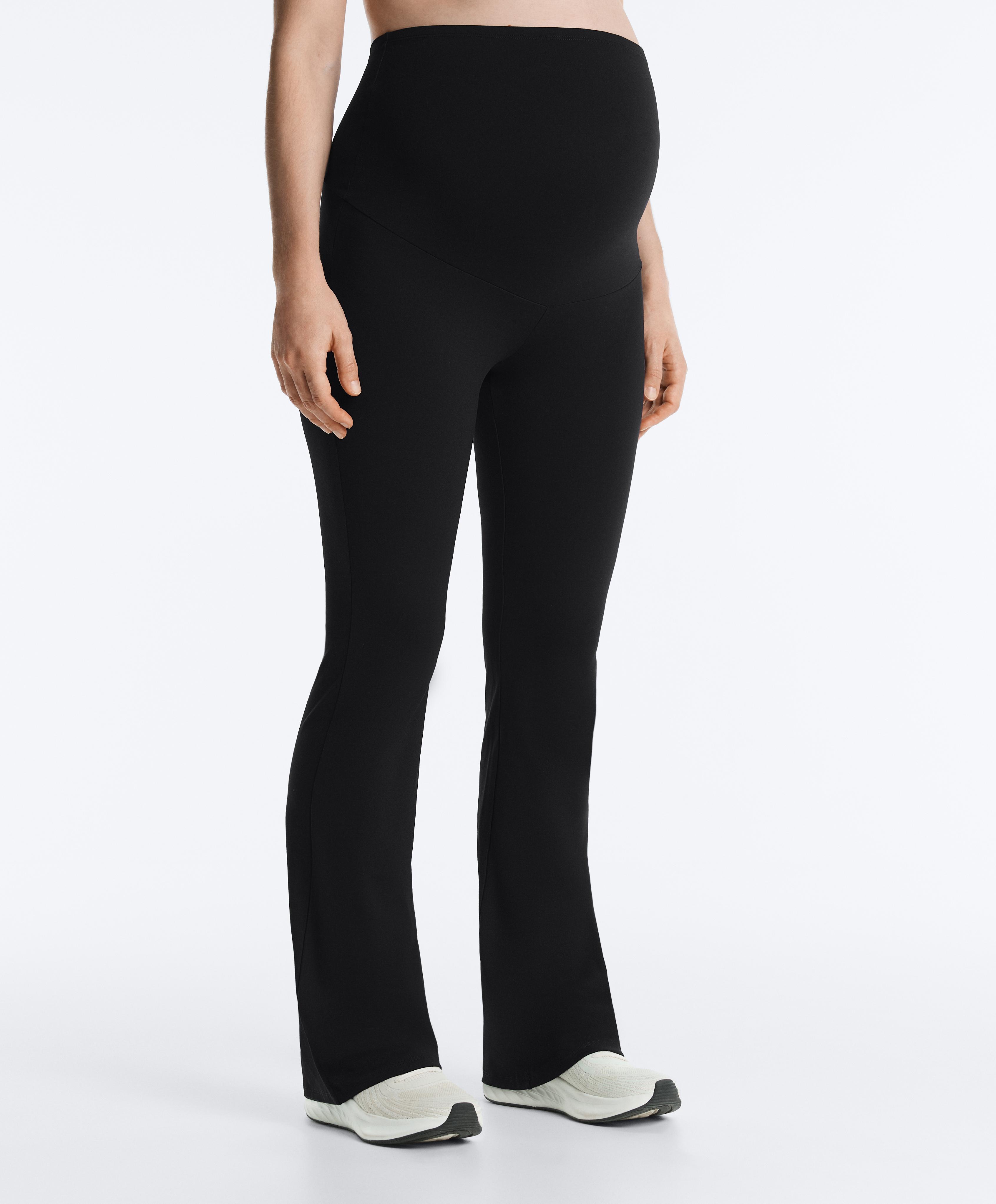 Maternity Comfortlux flare trousers — BLACK