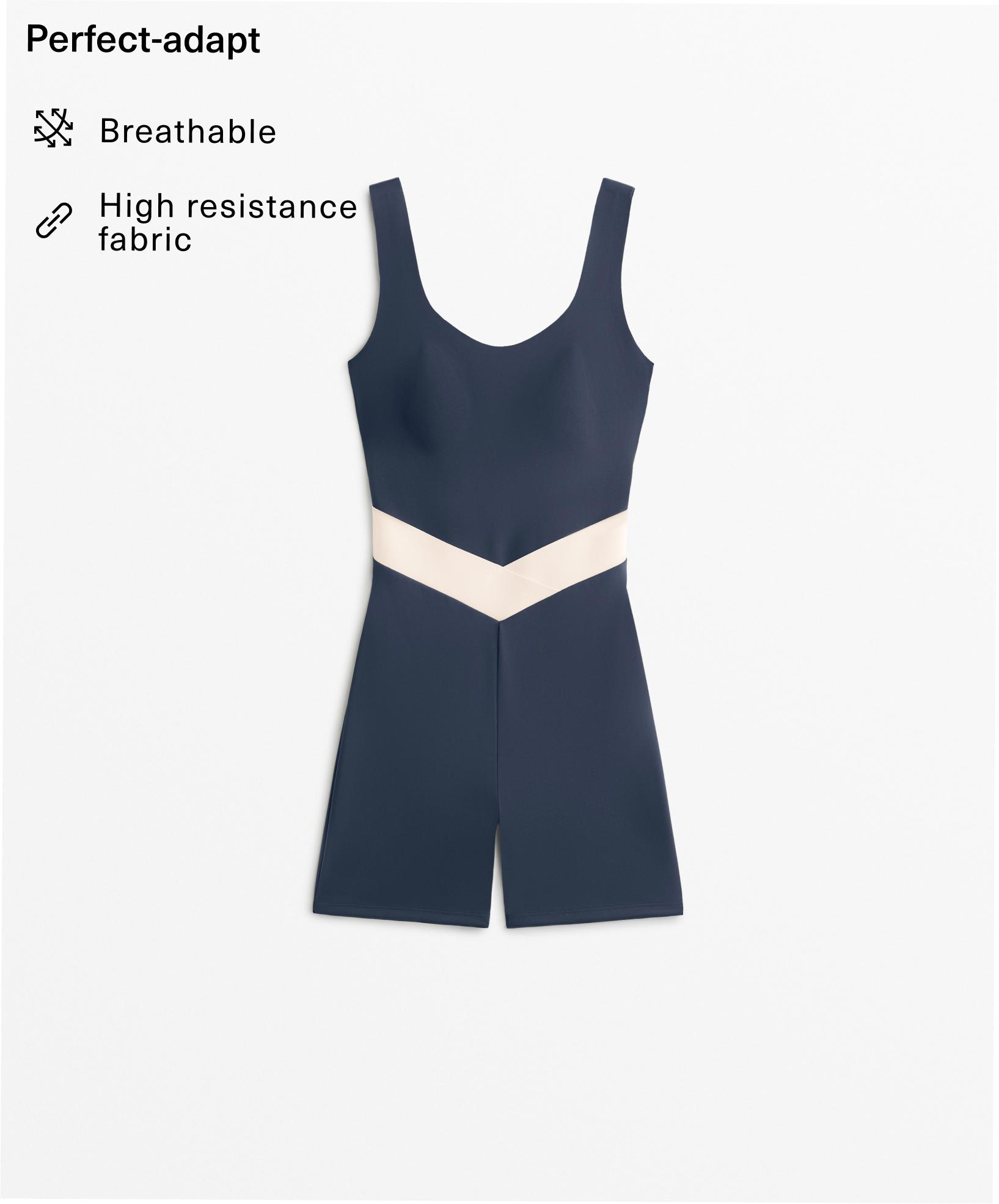 Perfect-Adapt V-cut short jumpsuit