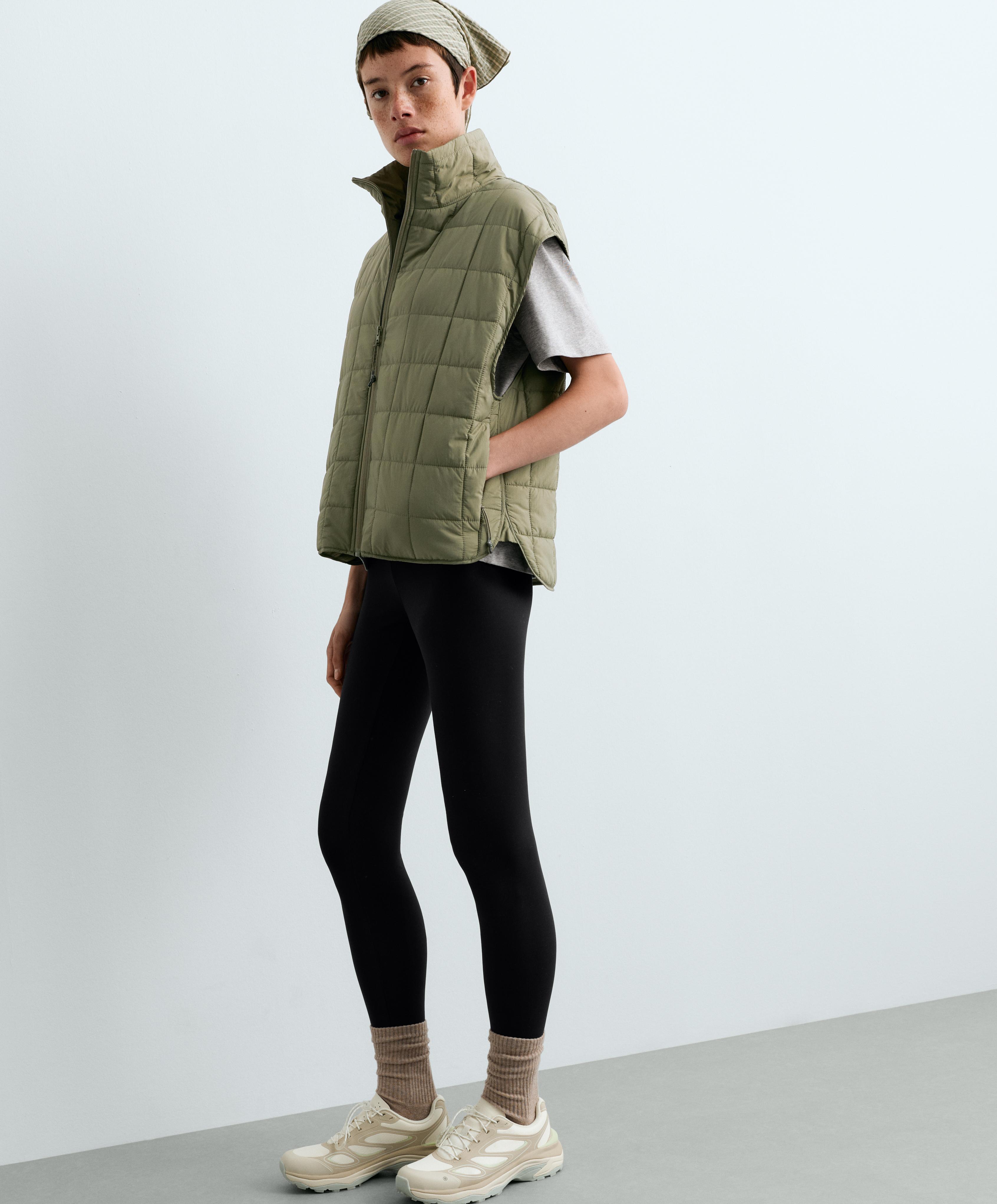FELLEX® AEROGEL boxy padded gilet — DARK KHAKI