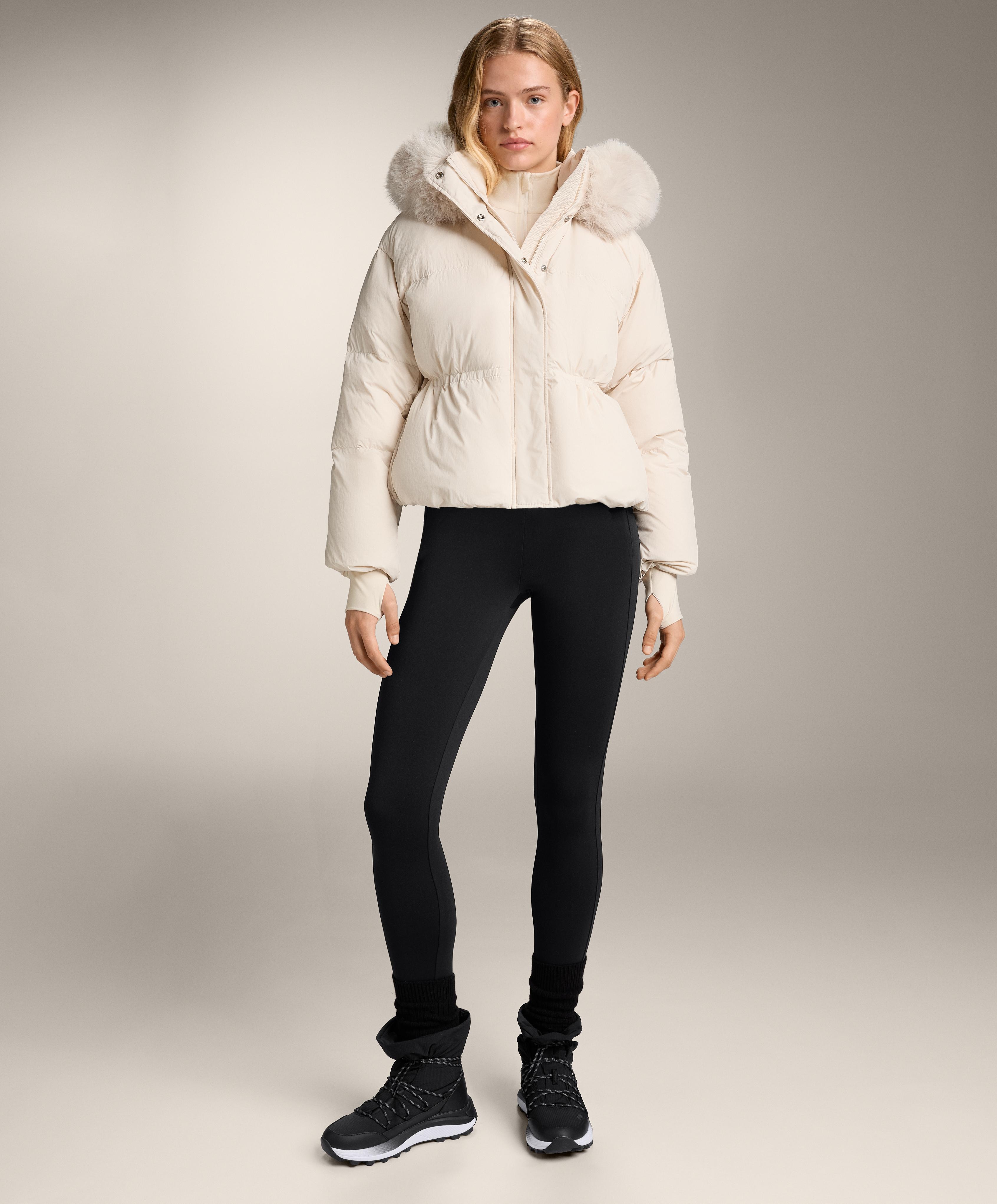 Half-zip polar thermal base layer T-shirt — PALE ECRU