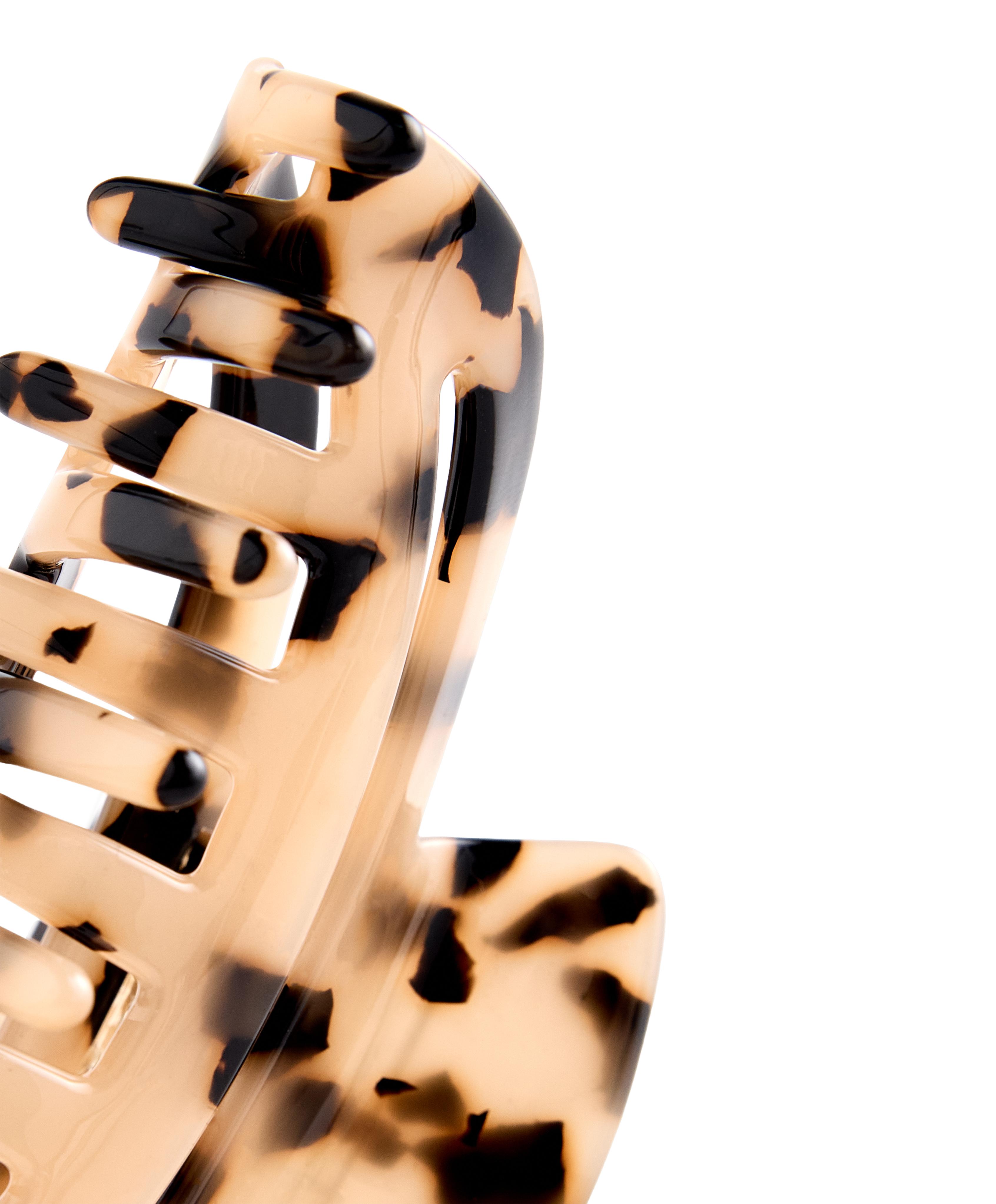 Large tortoiseshell hair clip — BLACK