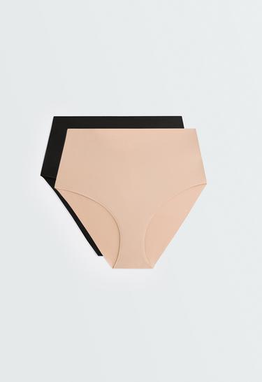 2 invisible medium-support high-rise classic briefs — BEIGE 1