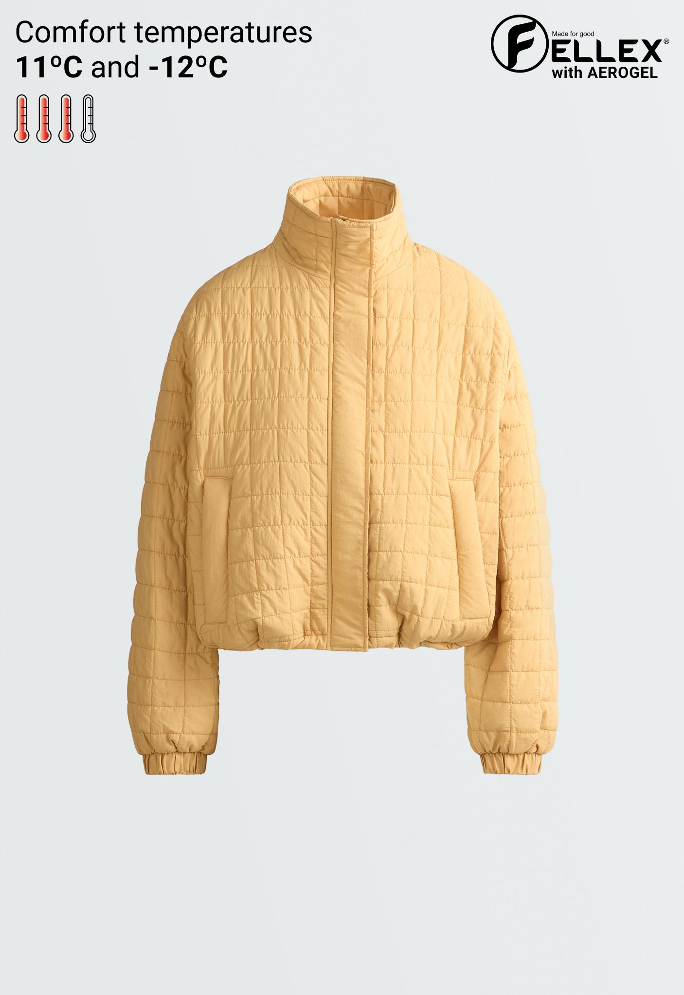 Short FELLEX® AEROGEL padded jacket — OCHRE
