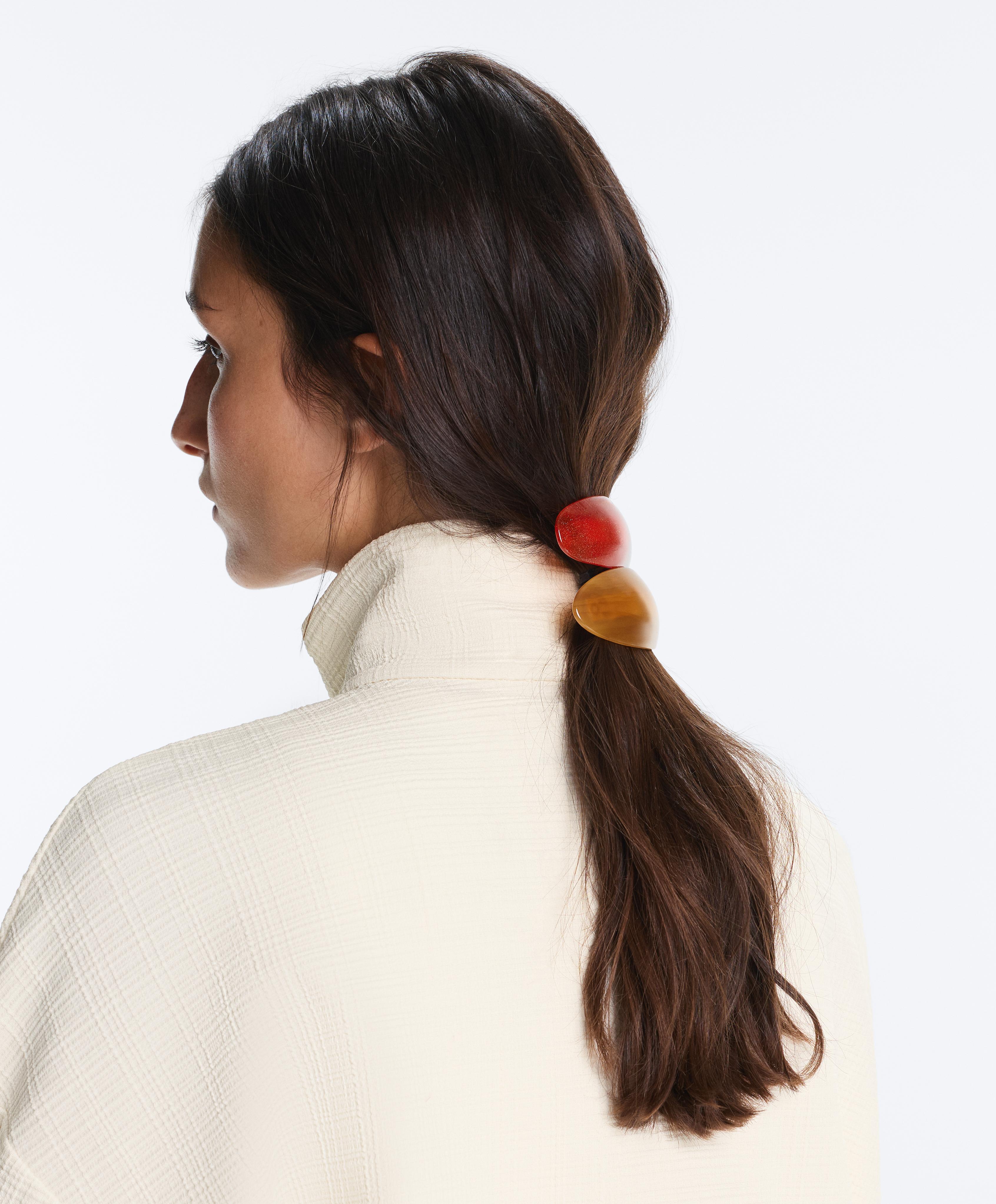 2 hair slides — BURNT ORANGE