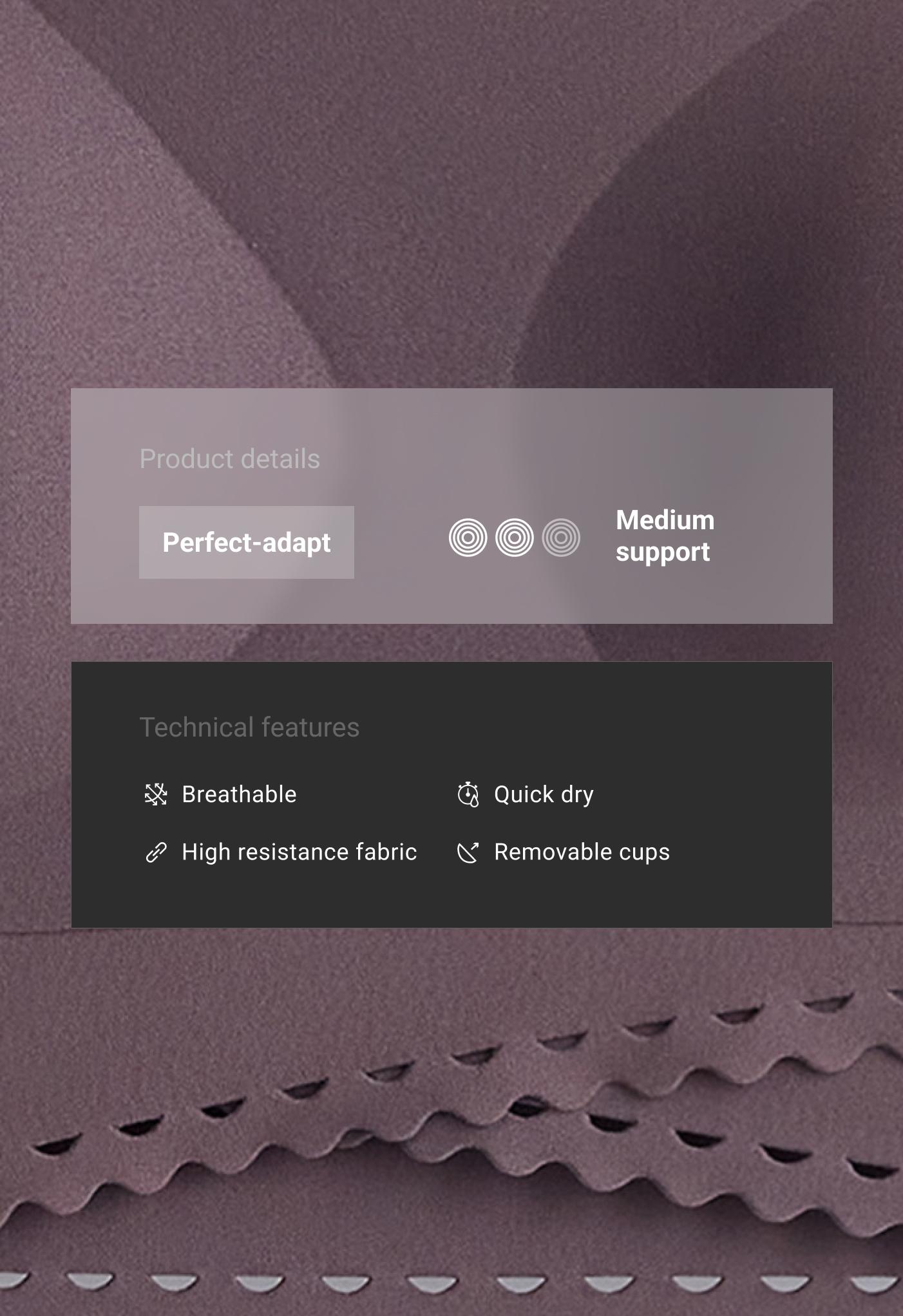 حمالة صدر رياضية Perfect-adapt بتثبيت متوسط حمالة صدر رياضية Perfect-adapt بتثبيت متوسط