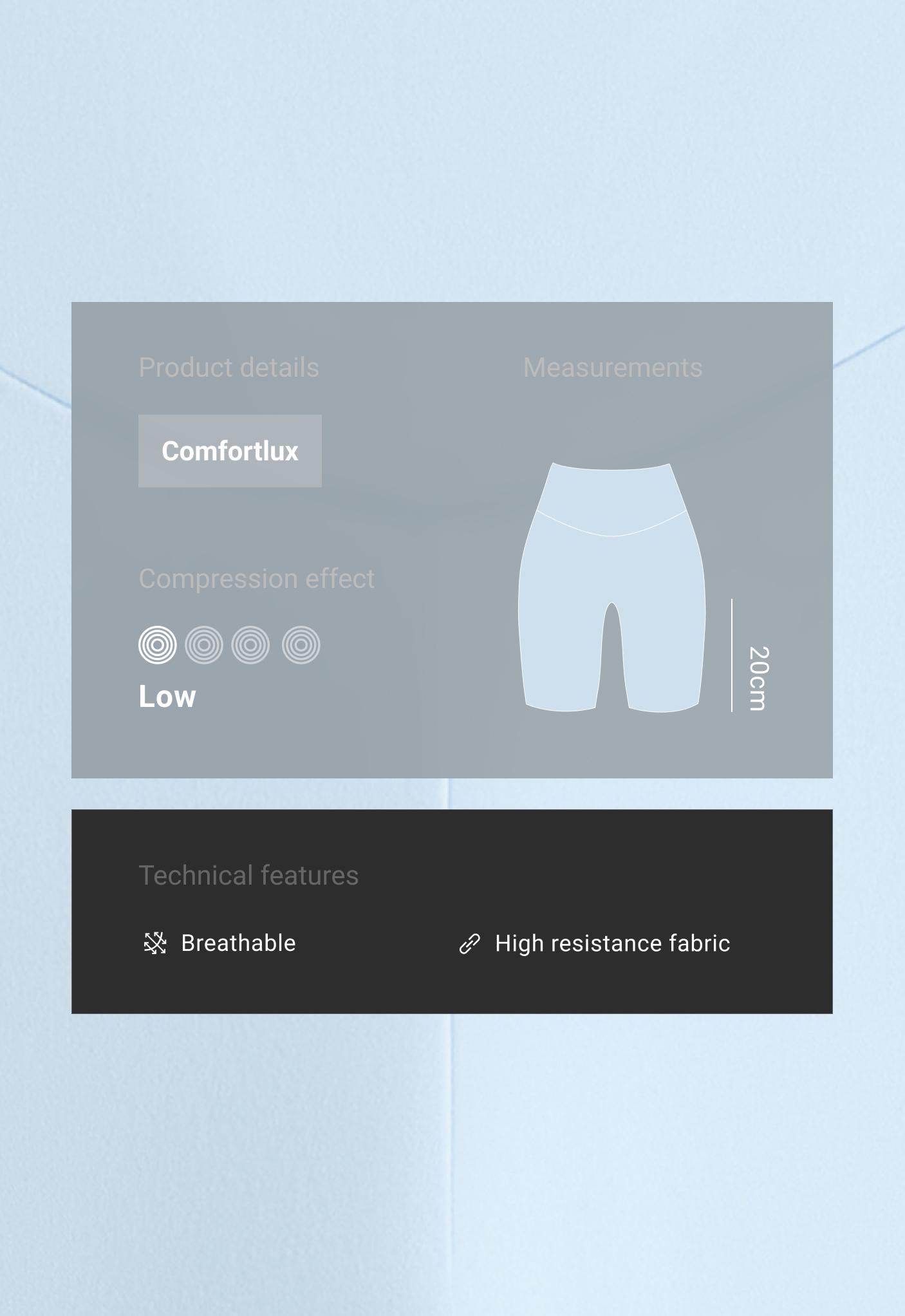 Comfortlux high-rise 20cm biker leggings — SKY BLUE